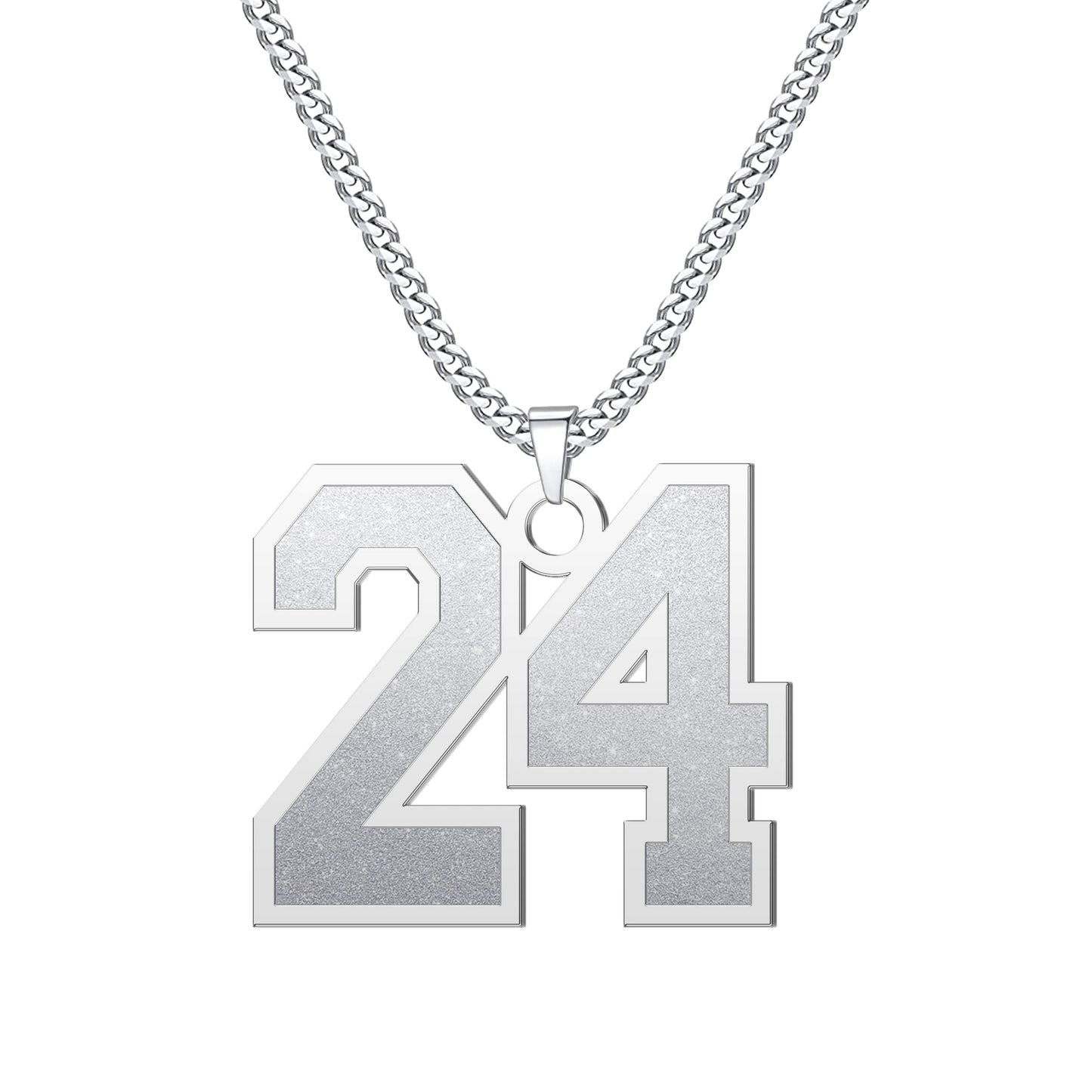JSJOY Number Necklaces for Athletes 00-99 Jersey Number Chain Personalized Custom with Name Sports Soccer Football Basketball Baseball for Men Girls