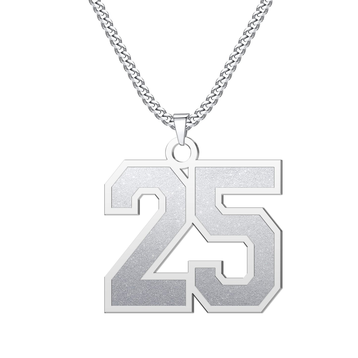 JSJOY Number Necklaces for Athletes 00-99 Jersey Number Chain Personalized Custom with Name Sports Soccer Football Basketball Baseball for Men Girls