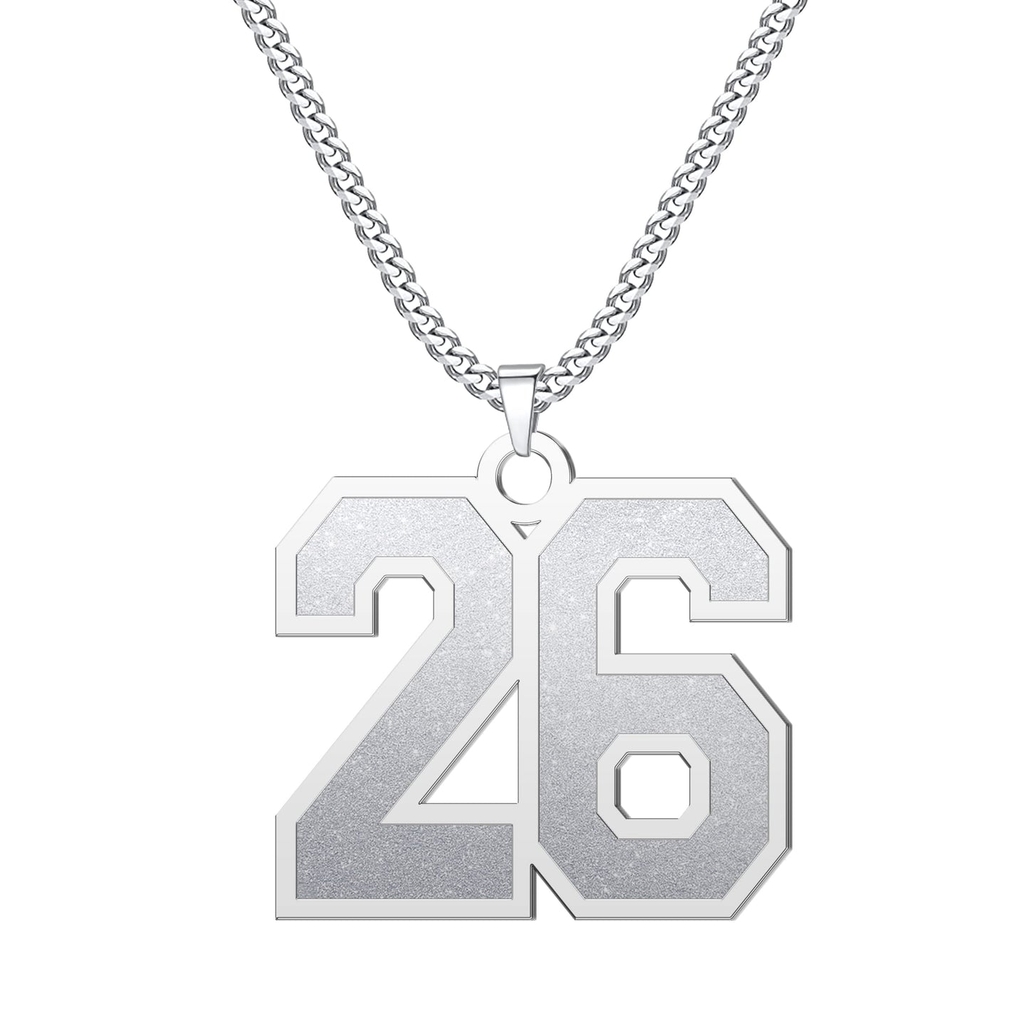 JSJOY Number Necklaces for Athletes 00-99 Jersey Number Chain Personalized Custom with Name Sports Soccer Football Basketball Baseball for Men Girls