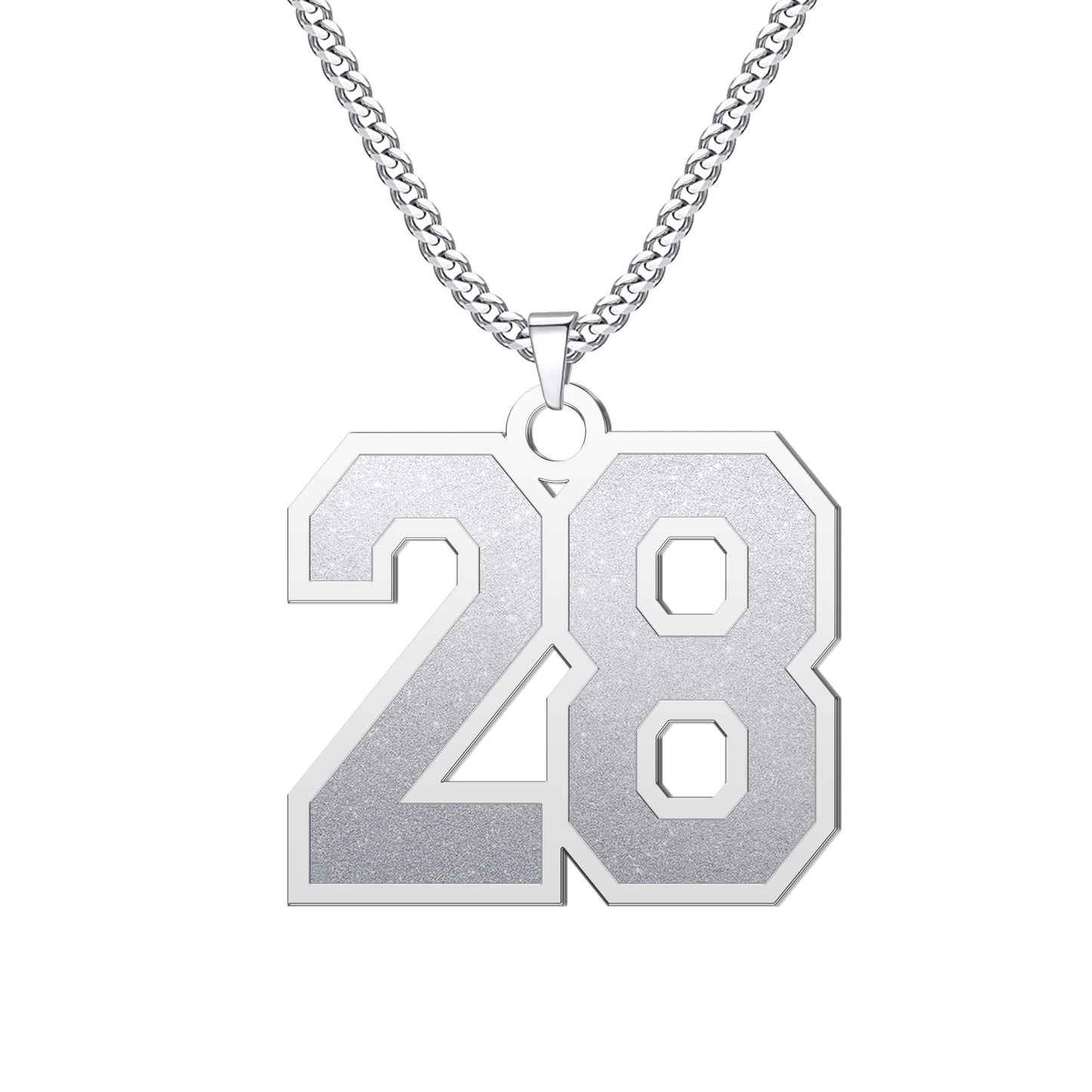 JSJOY Number Necklaces for Athletes 00-99 Jersey Number Chain Personalized Custom with Name Sports Soccer Football Basketball Baseball for Men Girls