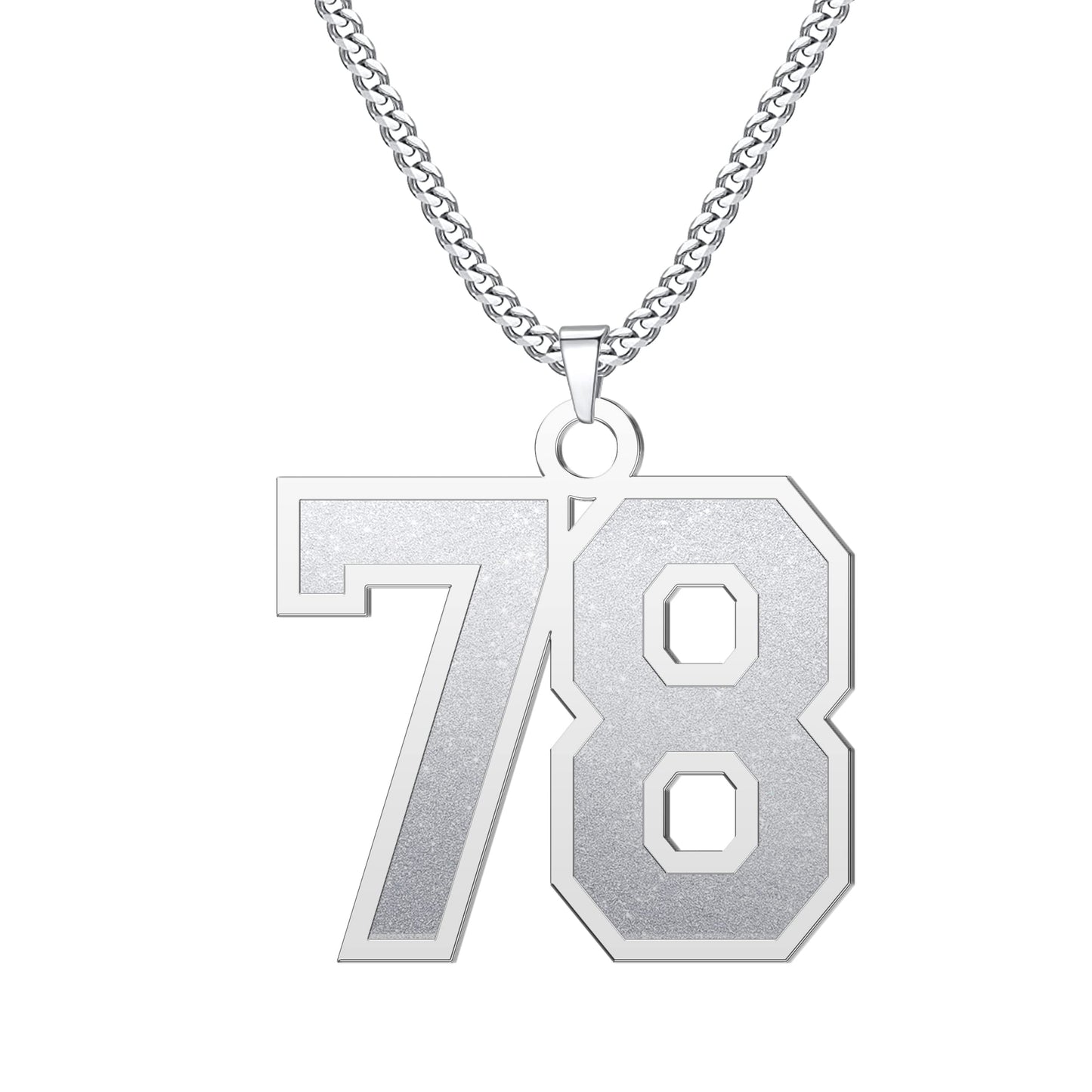 JSJOY Number Necklaces for Athletes 00-99 Jersey Number Chain Personalized Custom with Name Sports Soccer Football Basketball Baseball for Men Girls
