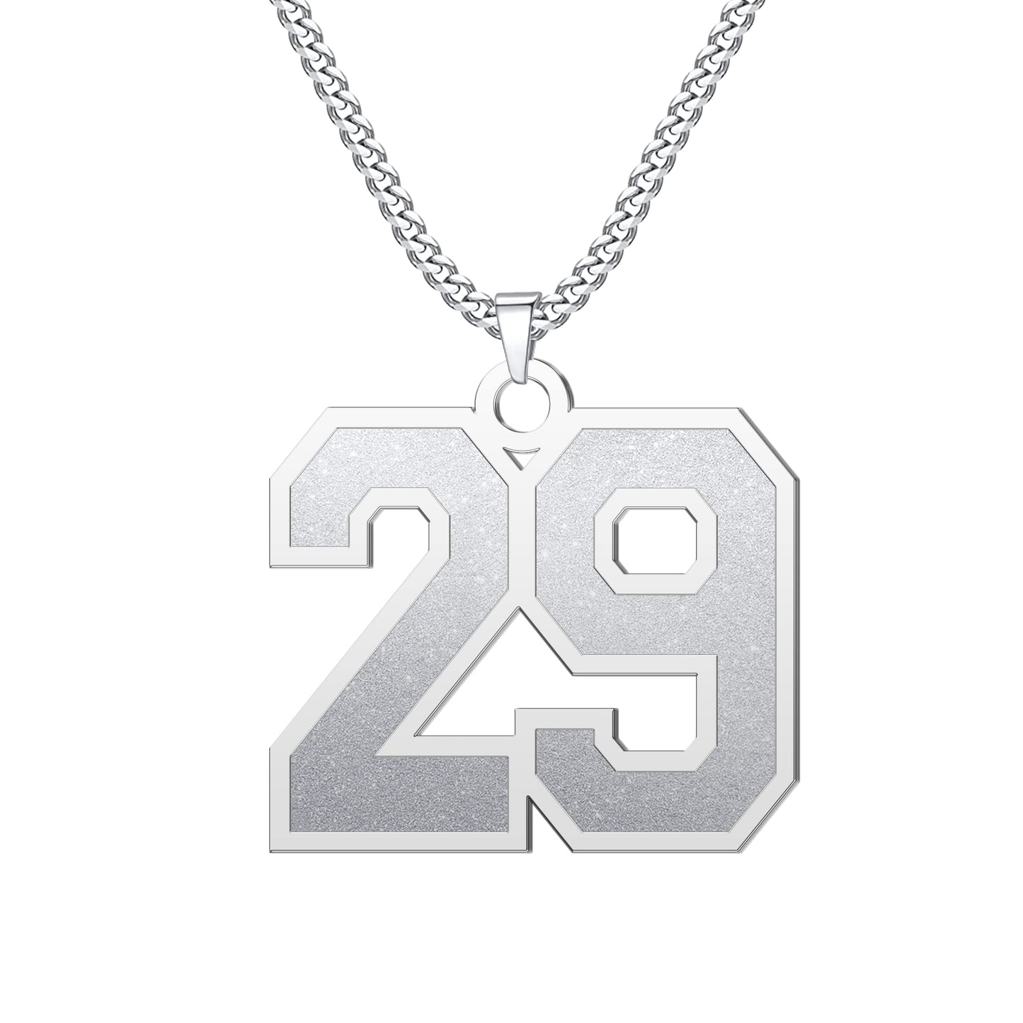 JSJOY Number Necklaces for Athletes 00-99 Jersey Number Chain Personalized Custom with Name Sports Soccer Football Basketball Baseball for Men Girls