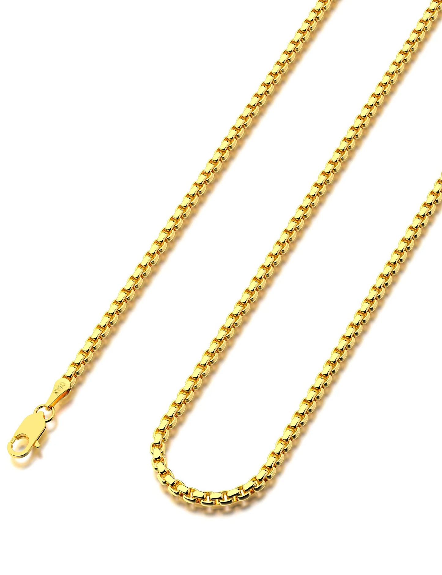 JSJOY 925 Sterling Silver Necklace Rope Chain Lobster Clasp 2.5mm Silver Chain for Women Silver Necklace Chain 16-30 Inches