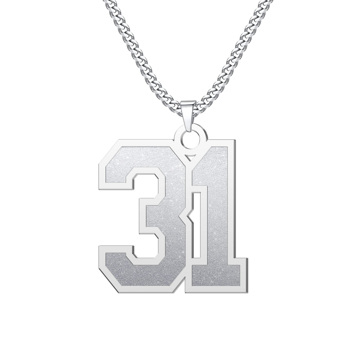 JSJOY Number Necklaces for Athletes 00-99 Jersey Number Chain Personalized Custom with Name Sports Soccer Football Basketball Baseball for Men Girls