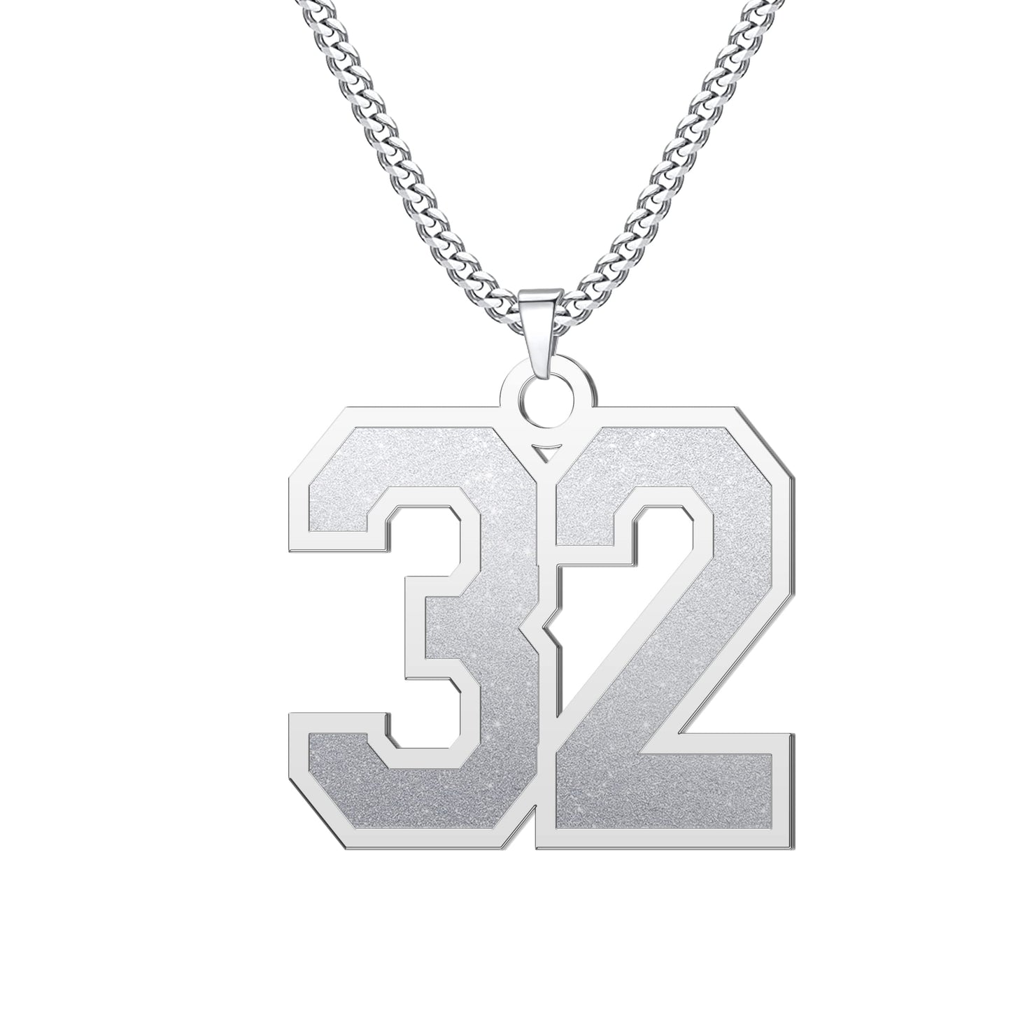 JSJOY Number Necklaces for Athletes 00-99 Jersey Number Chain Personalized Custom with Name Sports Soccer Football Basketball Baseball for Men Girls