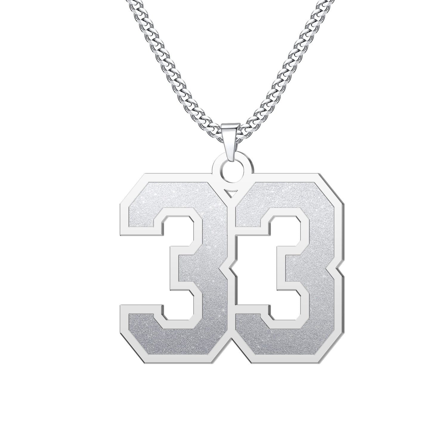 JSJOY Number Necklaces for Athletes 00-99 Jersey Number Chain Personalized Custom with Name Sports Soccer Football Basketball Baseball for Men Girls