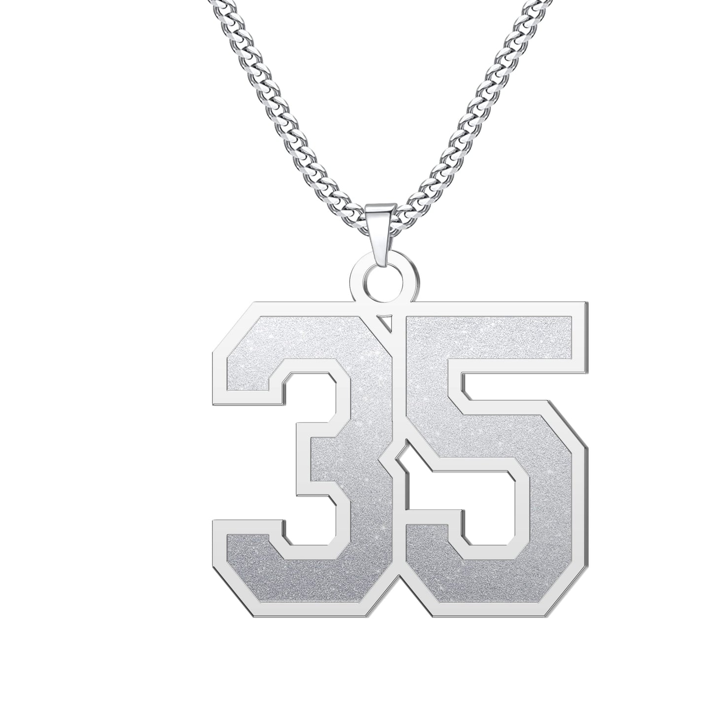 JSJOY Number Necklaces for Athletes 00-99 Jersey Number Chain Personalized Custom with Name Sports Soccer Football Basketball Baseball for Men Girls