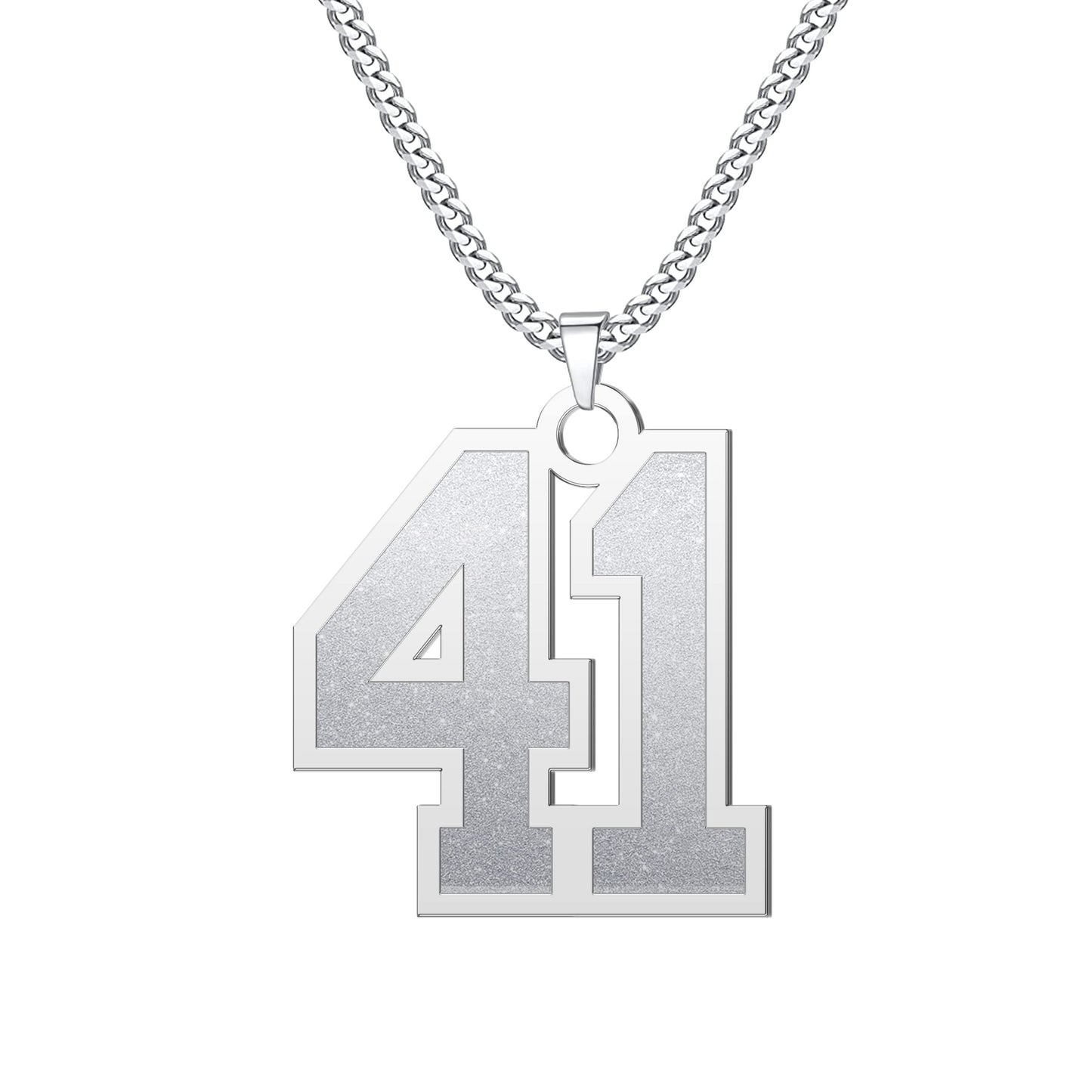 JSJOY Number Necklaces for Athletes 00-99 Jersey Number Chain Personalized Custom with Name Sports Soccer Football Basketball Baseball for Men Girls