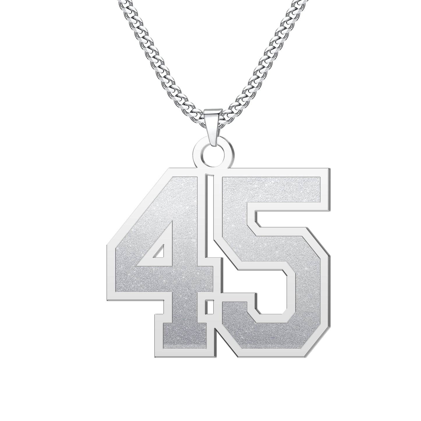 JSJOY Number Necklaces for Athletes 00-99 Jersey Number Chain Personalized Custom with Name Sports Soccer Football Basketball Baseball for Men Girls