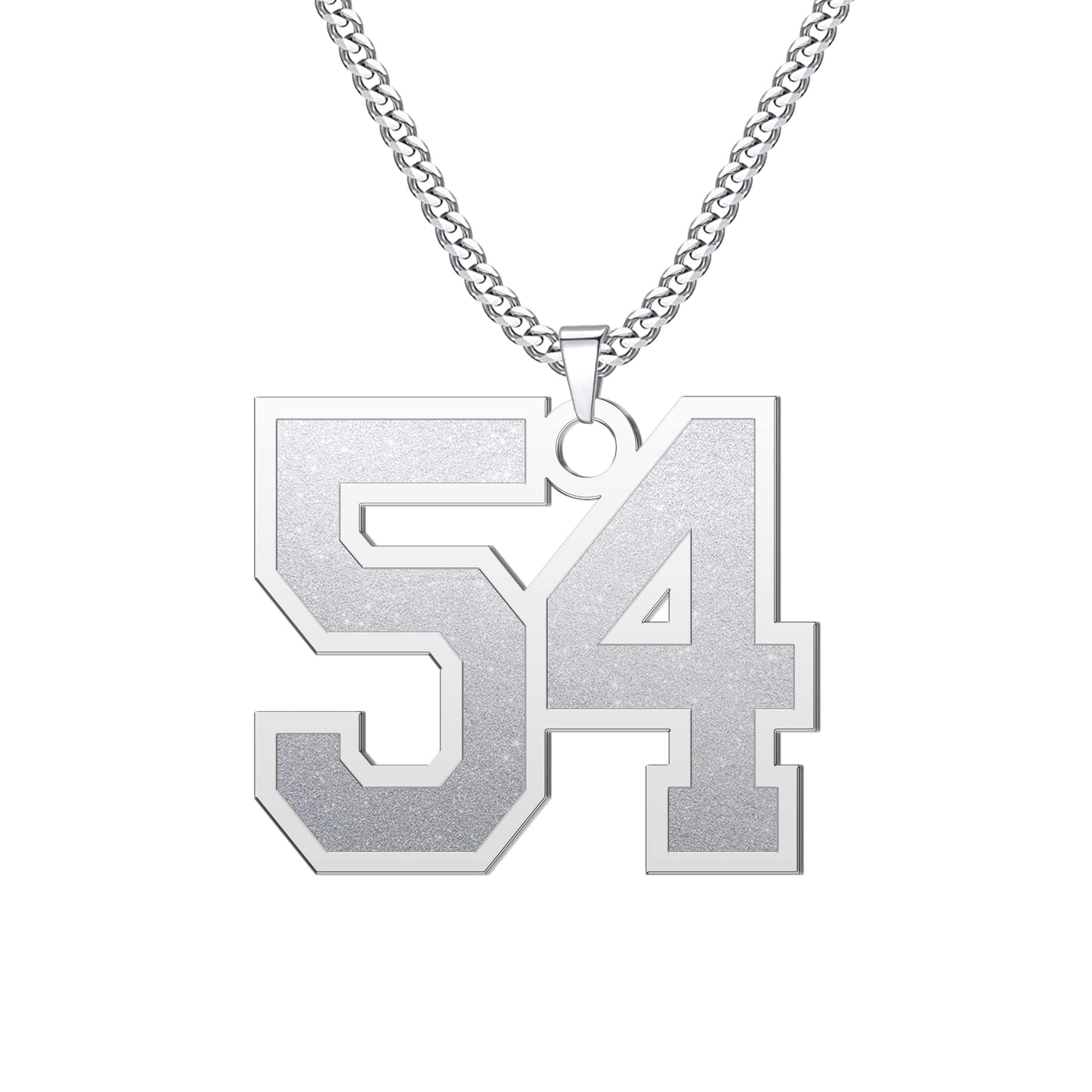 JSJOY Number Necklaces for Athletes 00-99 Jersey Number Chain Personalized Custom with Name Sports Soccer Football Basketball Baseball for Men Girls