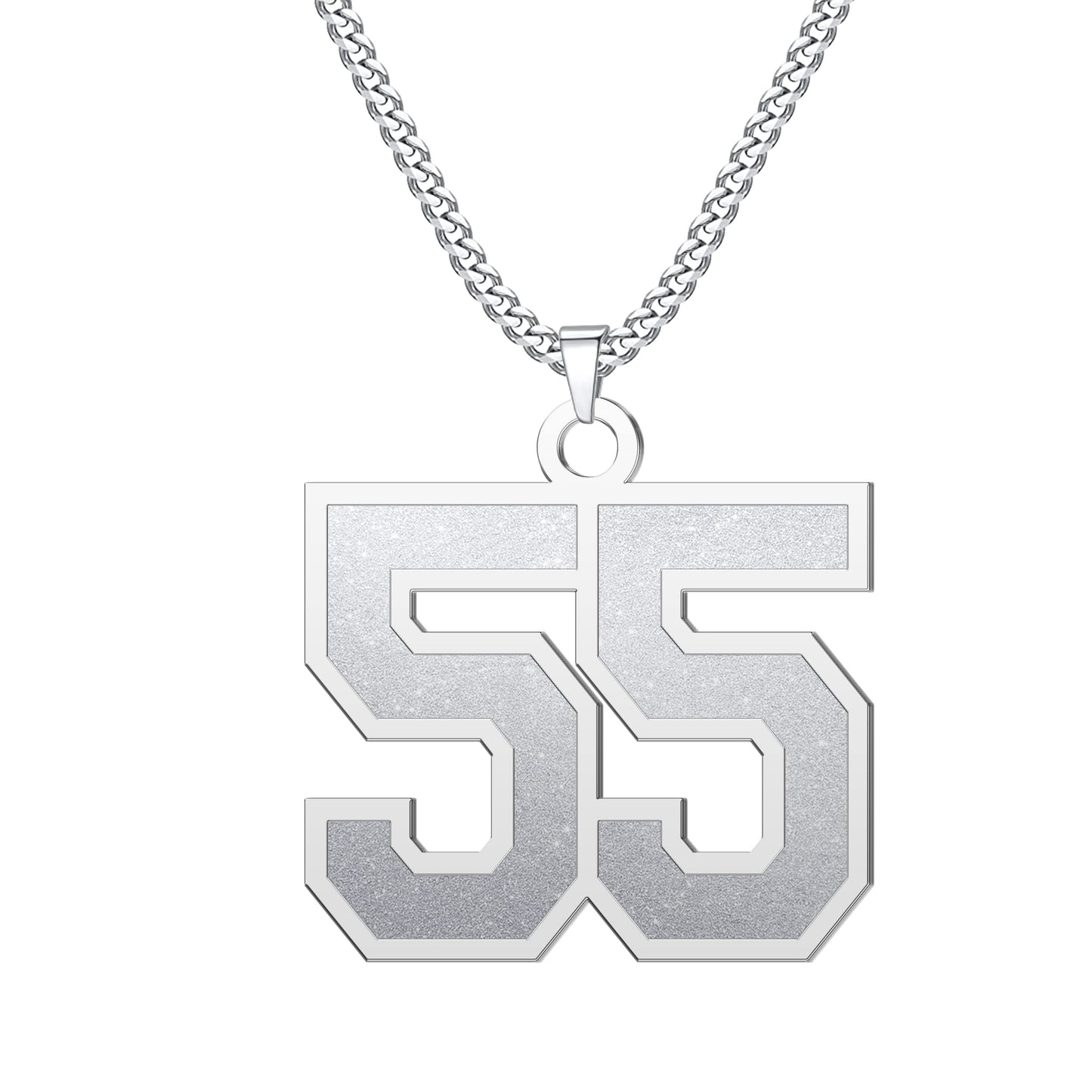 JSJOY Number Necklaces for Athletes 00-99 Jersey Number Chain Personalized Custom with Name Sports Soccer Football Basketball Baseball for Men Girls