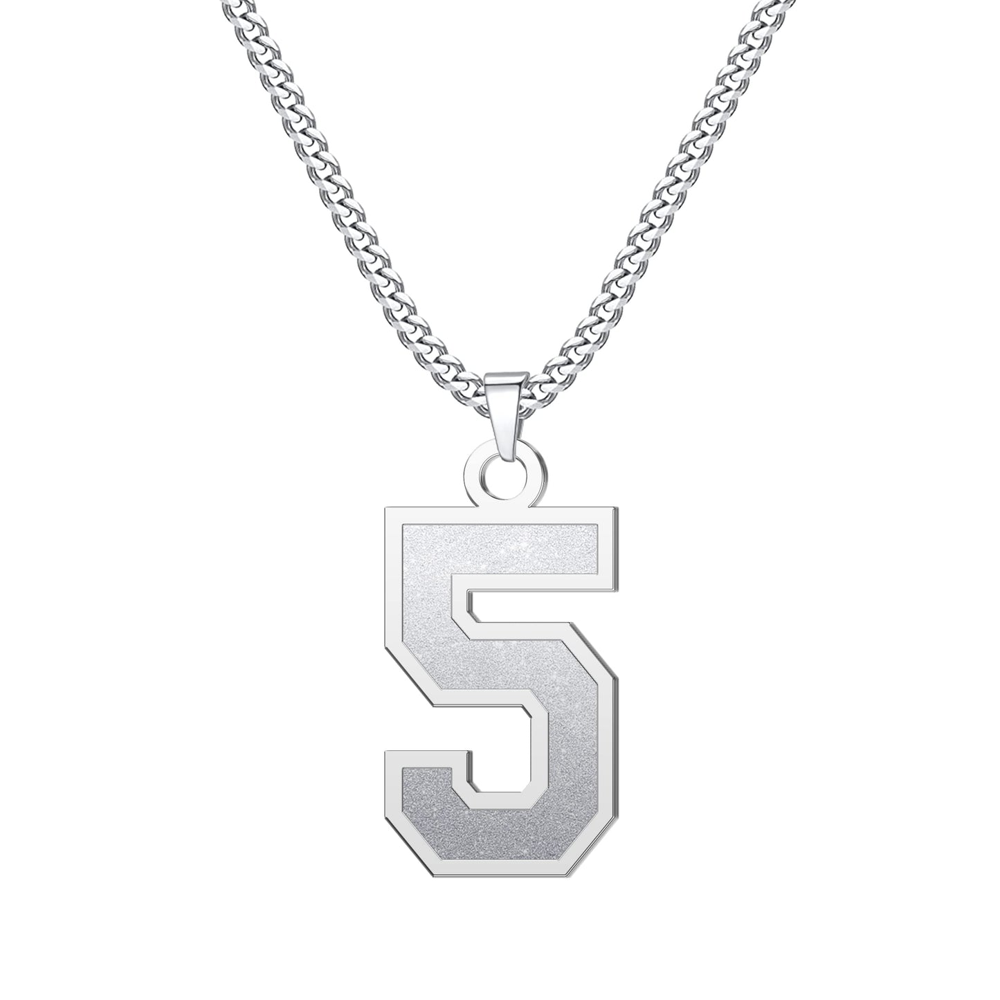 JSJOY Number Necklaces for Athletes 00-99 Jersey Number Chain Personalized Custom with Name Sports Soccer Football Basketball Baseball for Men Girls