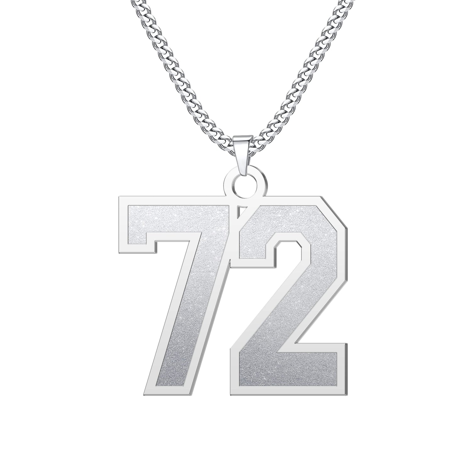 JSJOY Number Necklaces for Athletes 00-99 Jersey Number Chain Personalized Custom with Name Sports Soccer Football Basketball Baseball for Men Girls