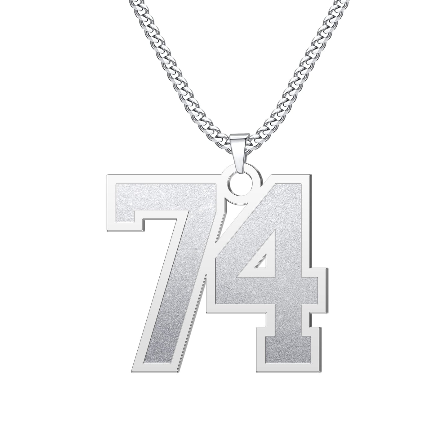 JSJOY Number Necklaces for Athletes 00-99 Jersey Number Chain Personalized Custom with Name Sports Soccer Football Basketball Baseball for Men Girls