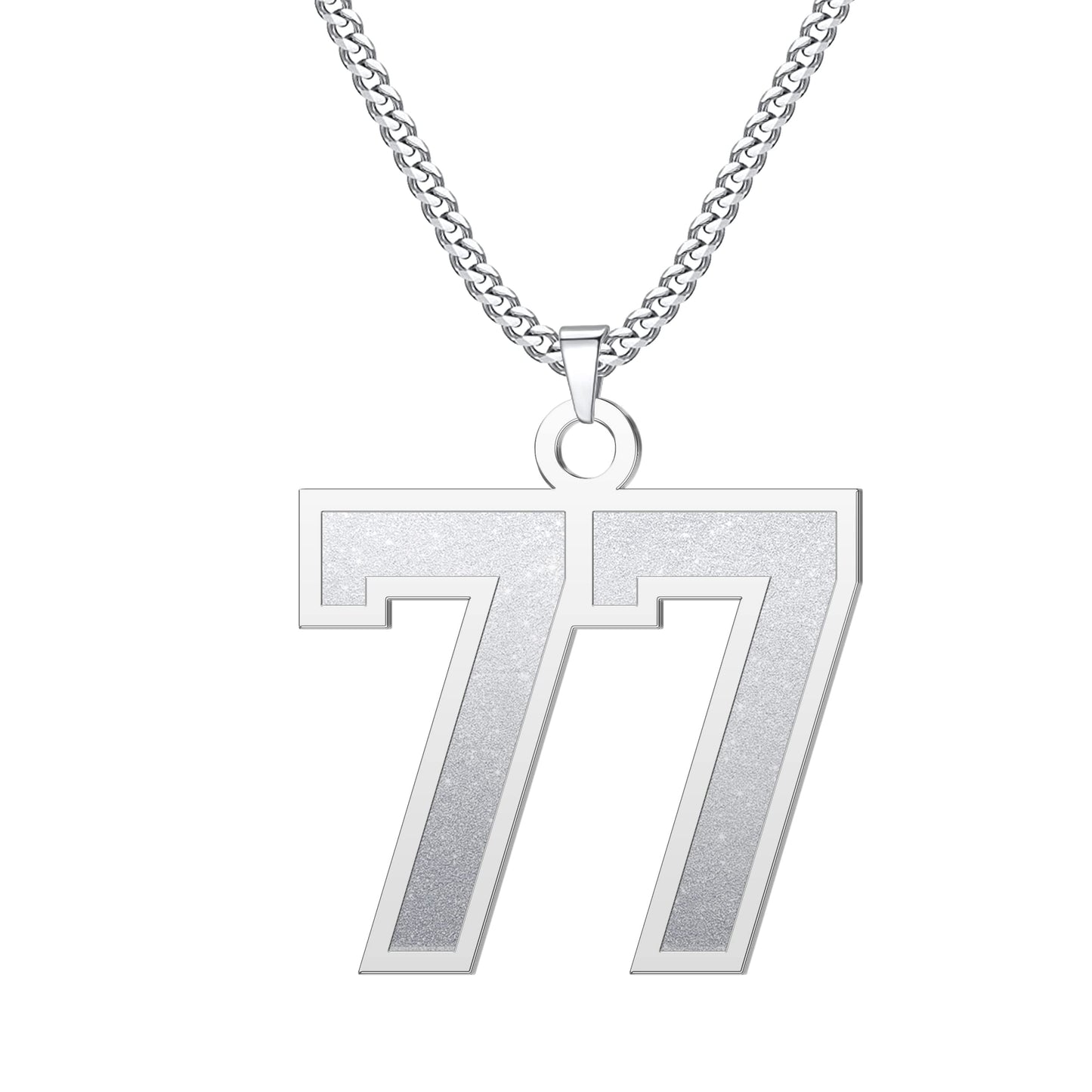 JSJOY Number Necklaces for Athletes 00-99 Jersey Number Chain Personalized Custom with Name Sports Soccer Football Basketball Baseball for Men Girls