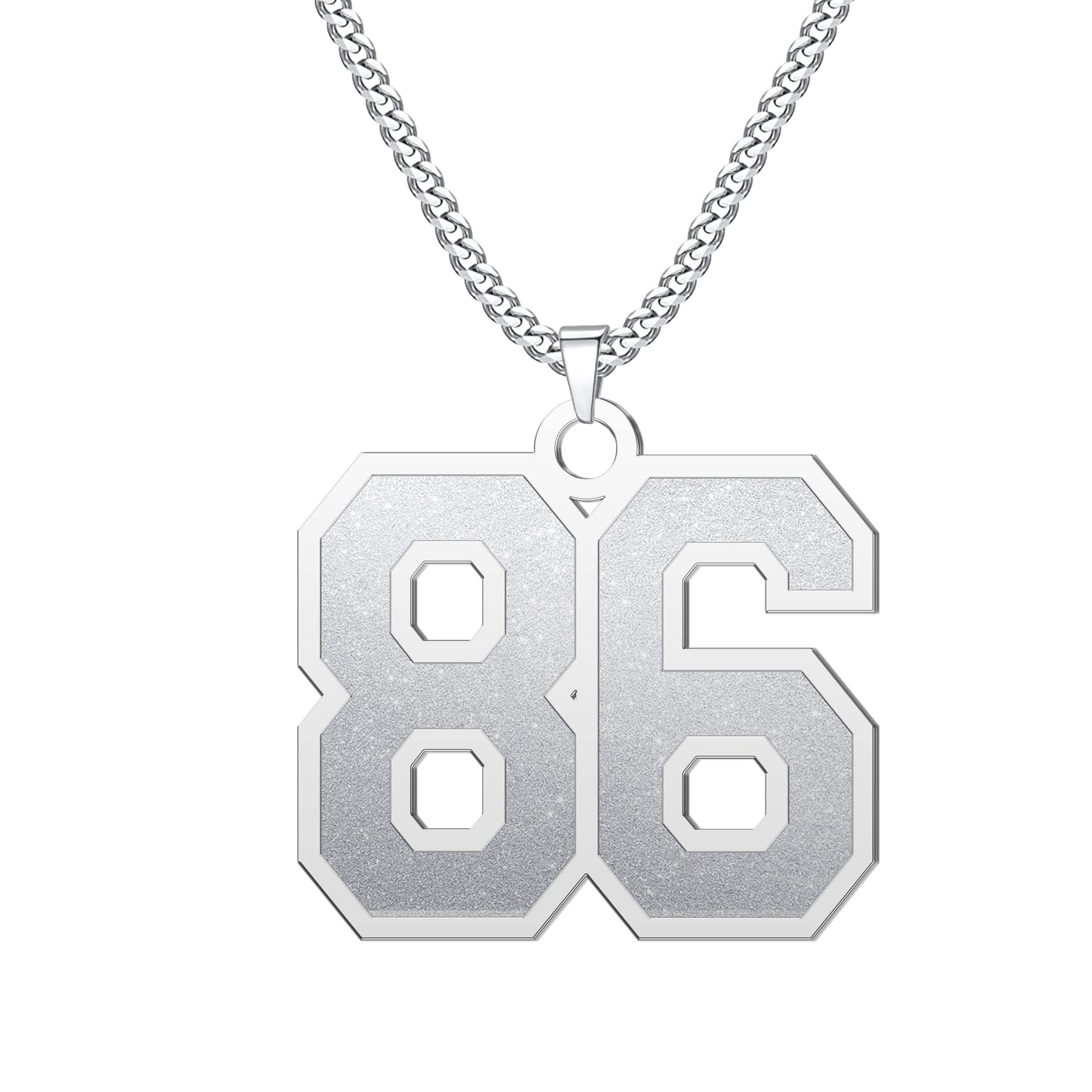 JSJOY Number Necklaces for Athletes 00-99 Jersey Number Chain Personalized Custom with Name Sports Soccer Football Basketball Baseball for Men Girls