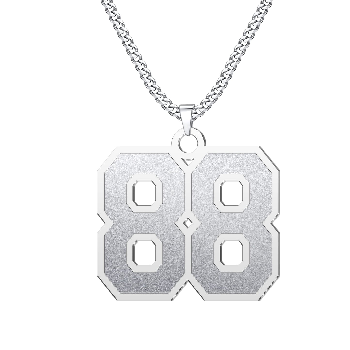JSJOY Number Necklaces for Athletes 00-99 Jersey Number Chain Personalized Custom with Name Sports Soccer Football Basketball Baseball for Men Girls