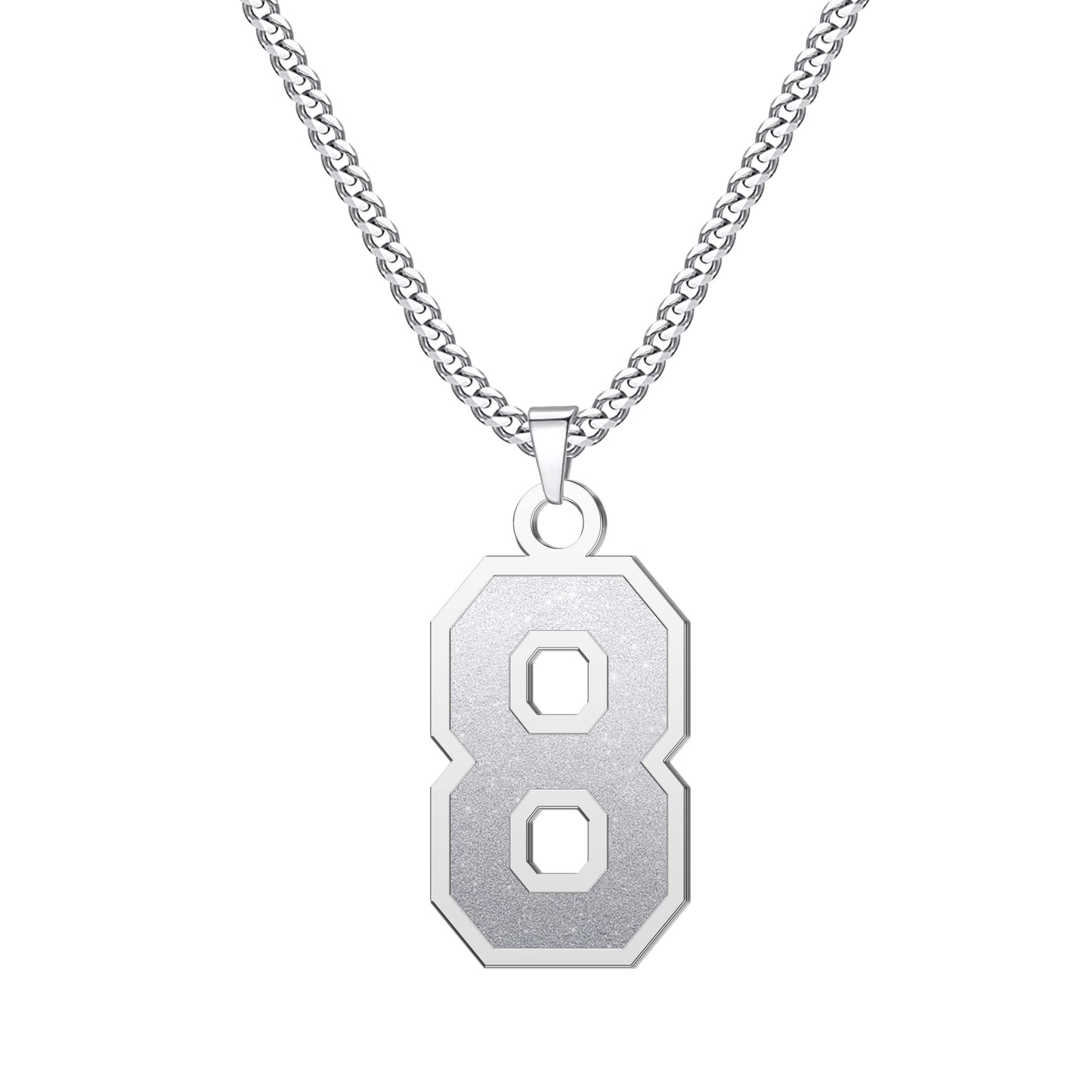 JSJOY Number Necklaces for Athletes 00-99 Jersey Number Chain Personalized Custom with Name Sports Soccer Football Basketball Baseball for Men Girls