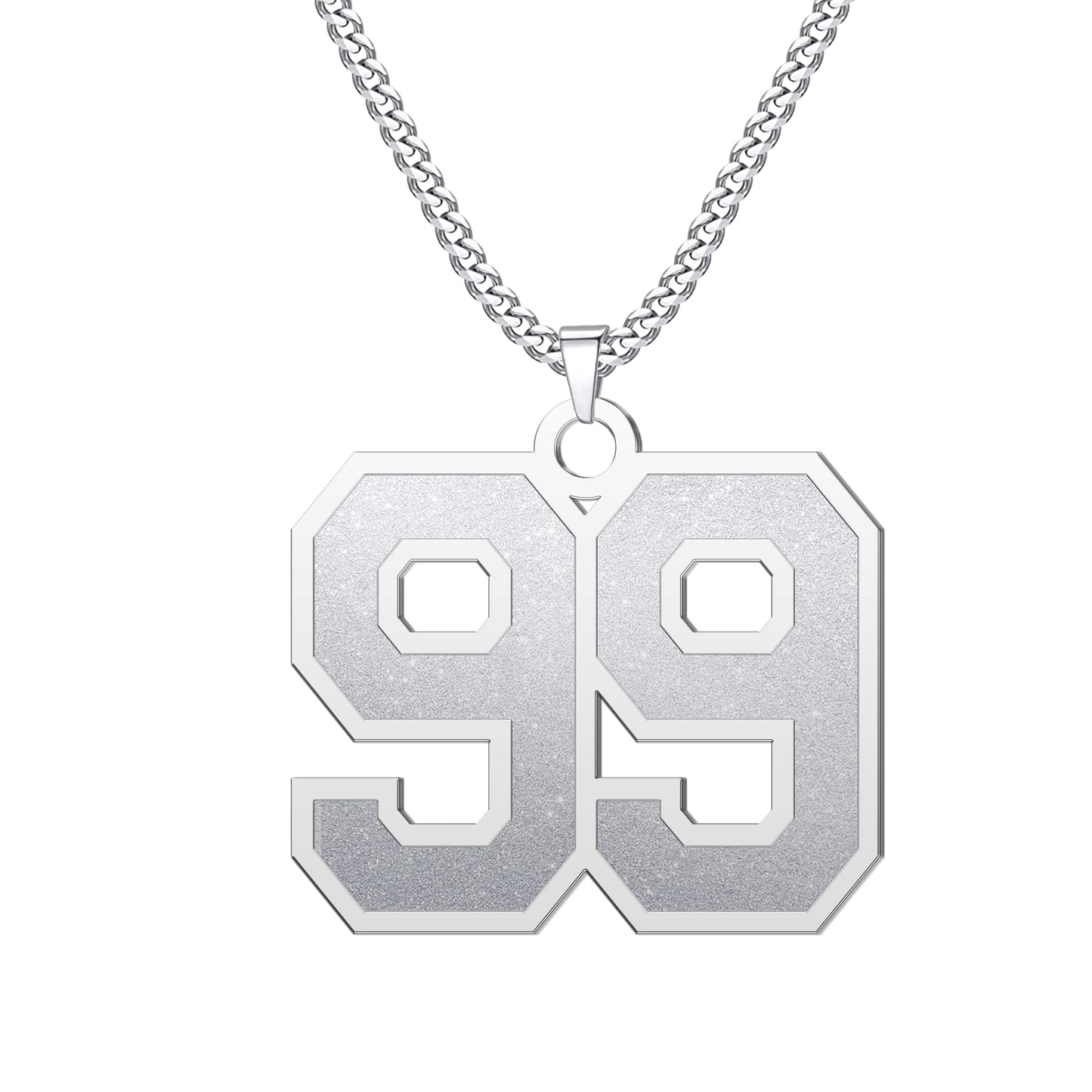JSJOY Number Necklaces for Athletes 00-99 Jersey Number Chain Personalized Custom with Name Sports Soccer Football Basketball Baseball for Men Girls