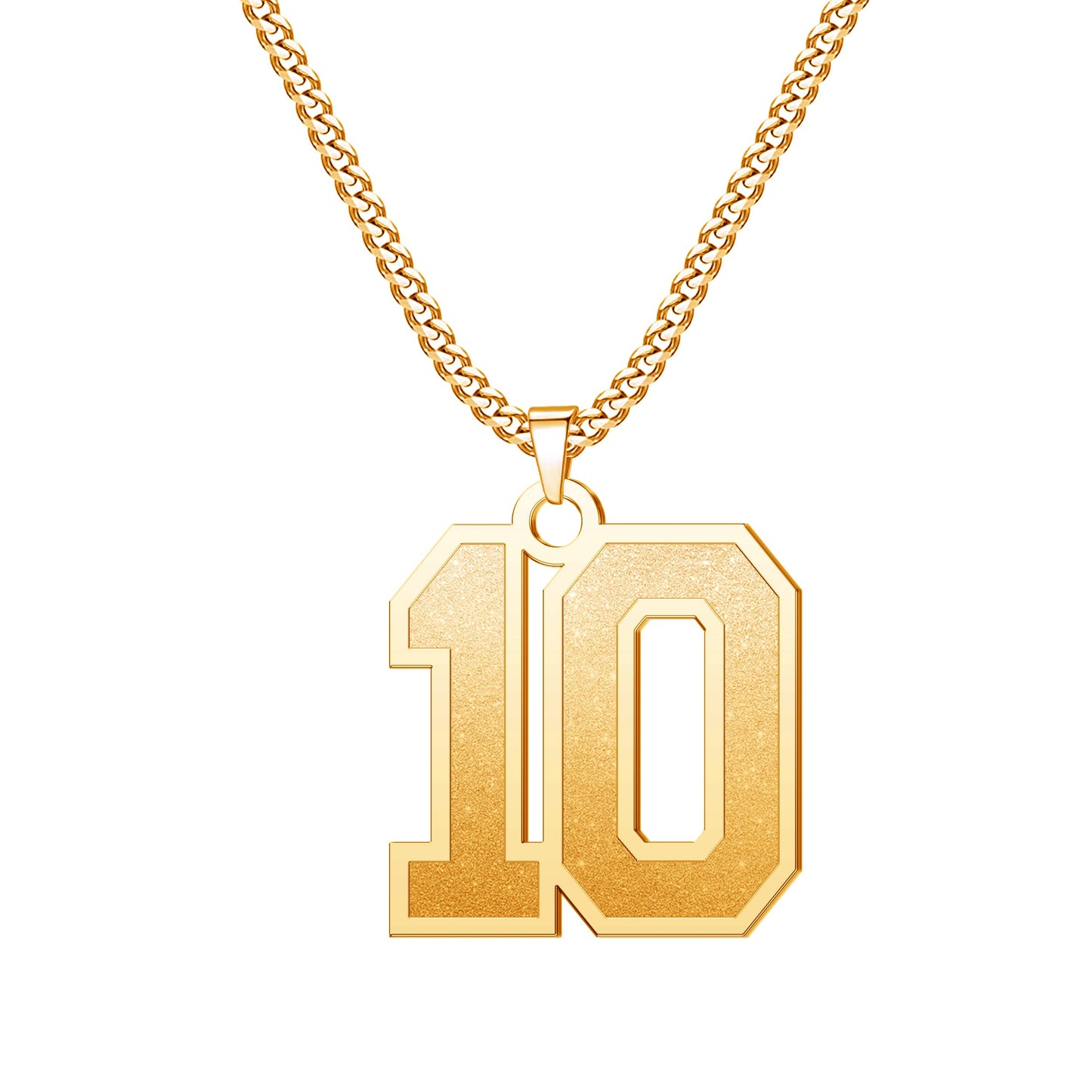 JSJOY Number Necklaces for Athletes 00-99 Jersey Number Chain Personalized Custom with Name Sports Soccer Football Basketball Baseball for Men Girls
