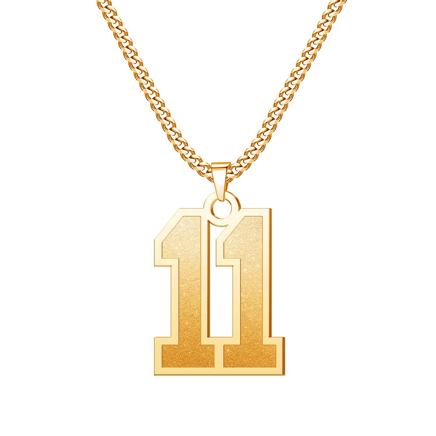 JSJOY Number Necklaces for Athletes 00-99 Jersey Number Chain Personalized Custom with Name Sports Soccer Football Basketball Baseball for Men Girls