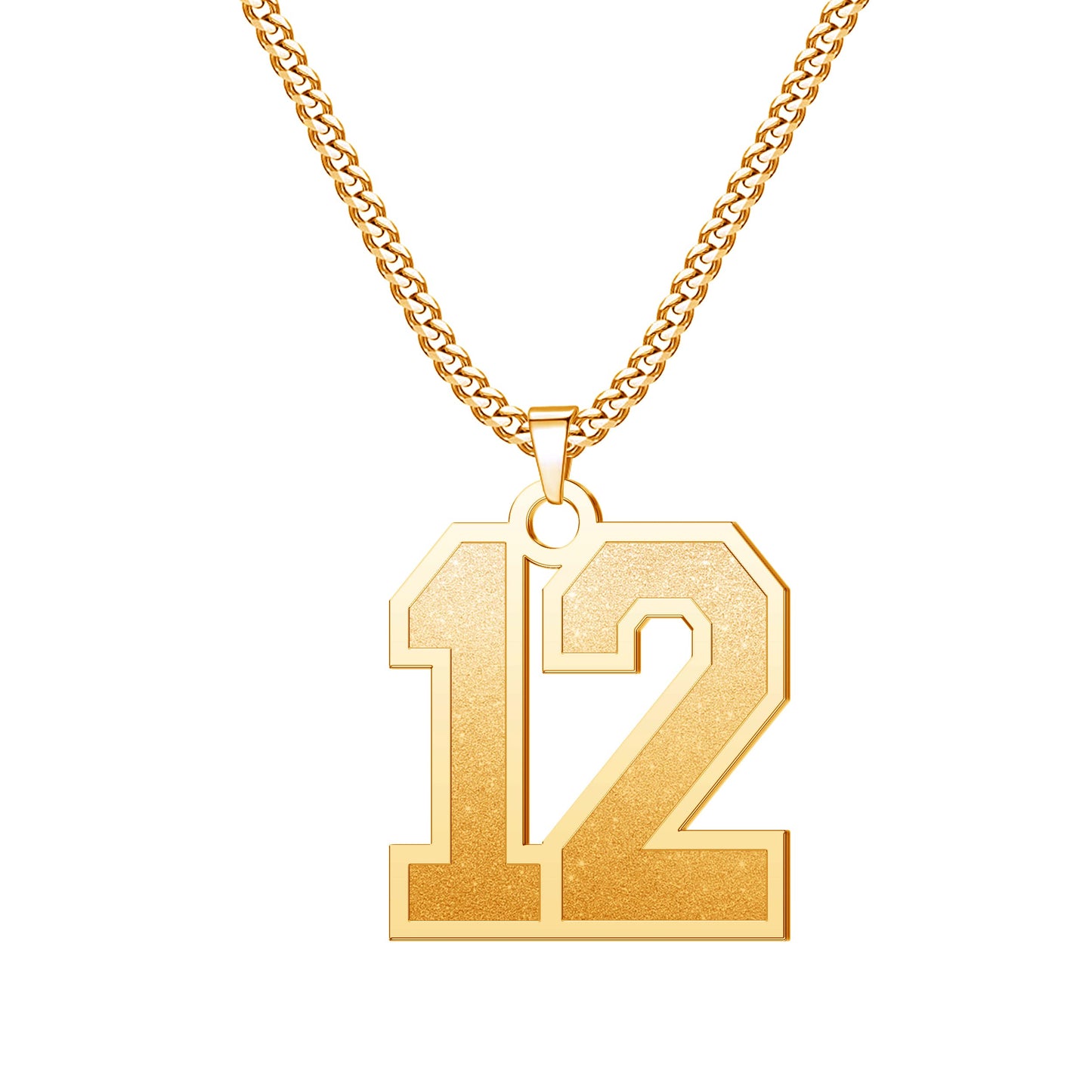JSJOY Number Necklaces for Athletes 00-99 Jersey Number Chain Personalized Custom with Name Sports Soccer Football Basketball Baseball for Men Girls