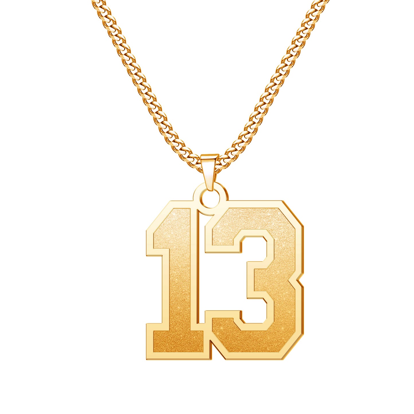 JSJOY Number Necklaces for Athletes 00-99 Jersey Number Chain Personalized Custom with Name Sports Soccer Football Basketball Baseball for Men Girls