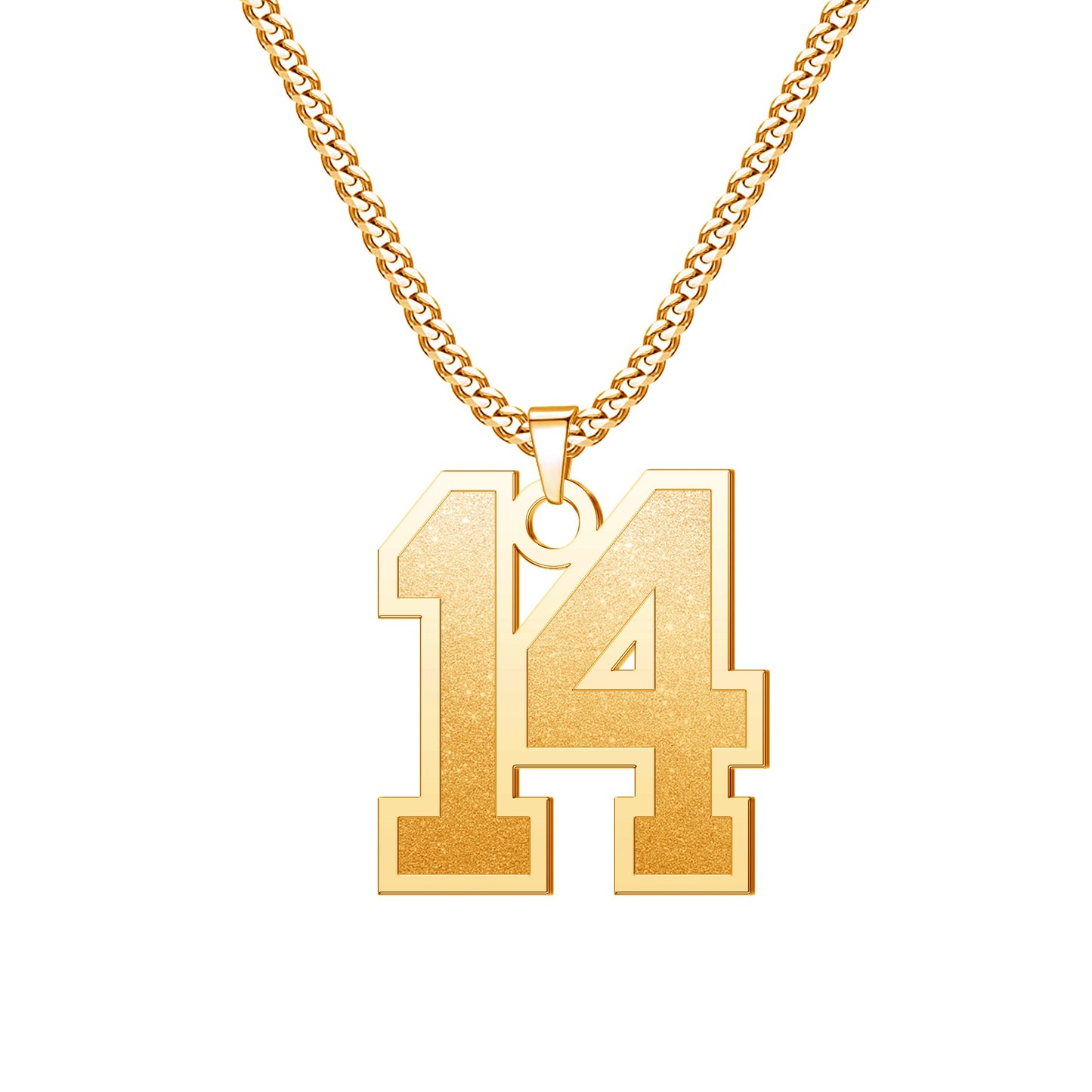 JSJOY Number Necklaces for Athletes 00-99 Jersey Number Chain Personalized Custom with Name Sports Soccer Football Basketball Baseball for Men Girls