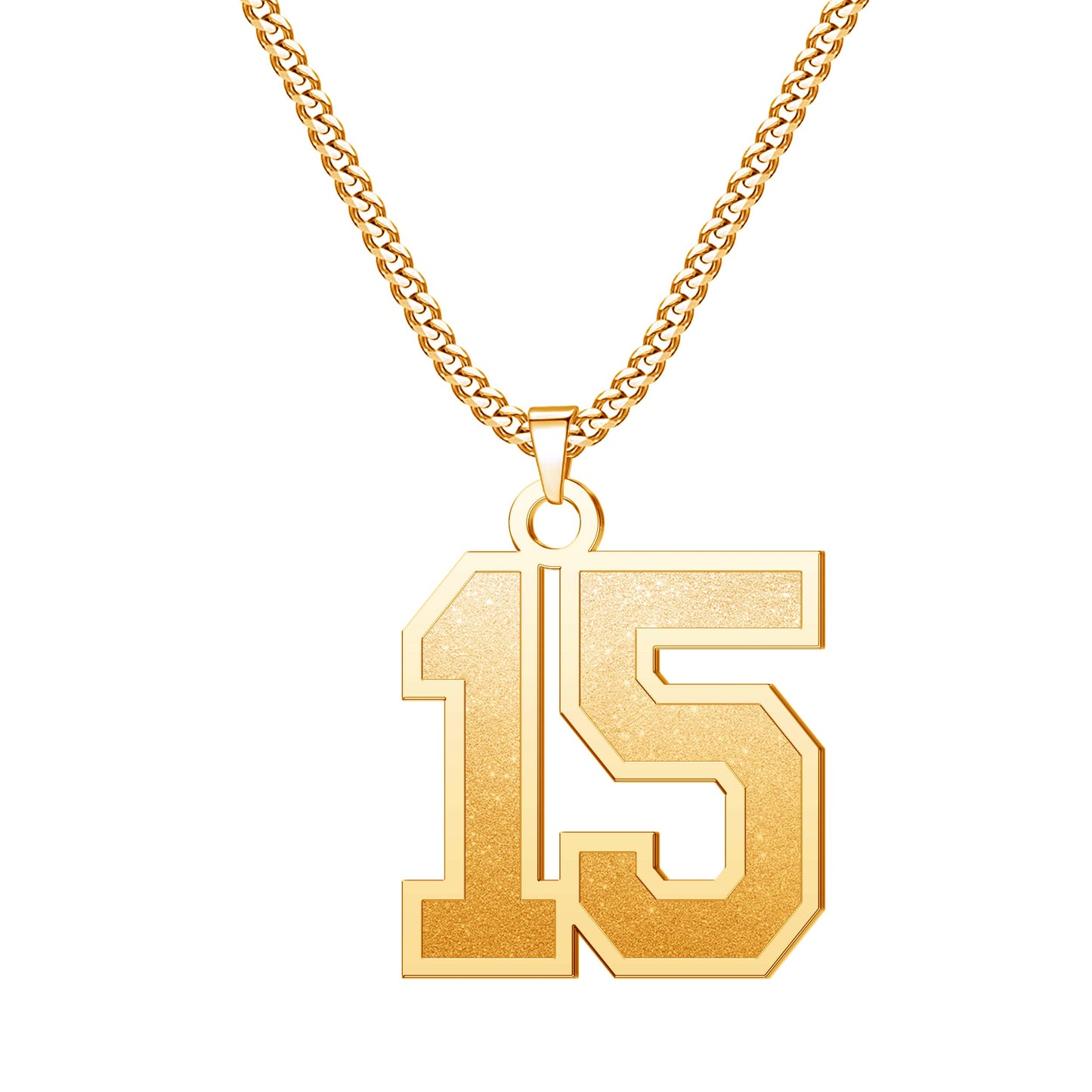 JSJOY Number Necklaces for Athletes 00-99 Jersey Number Chain Personalized Custom with Name Sports Soccer Football Basketball Baseball for Men Girls