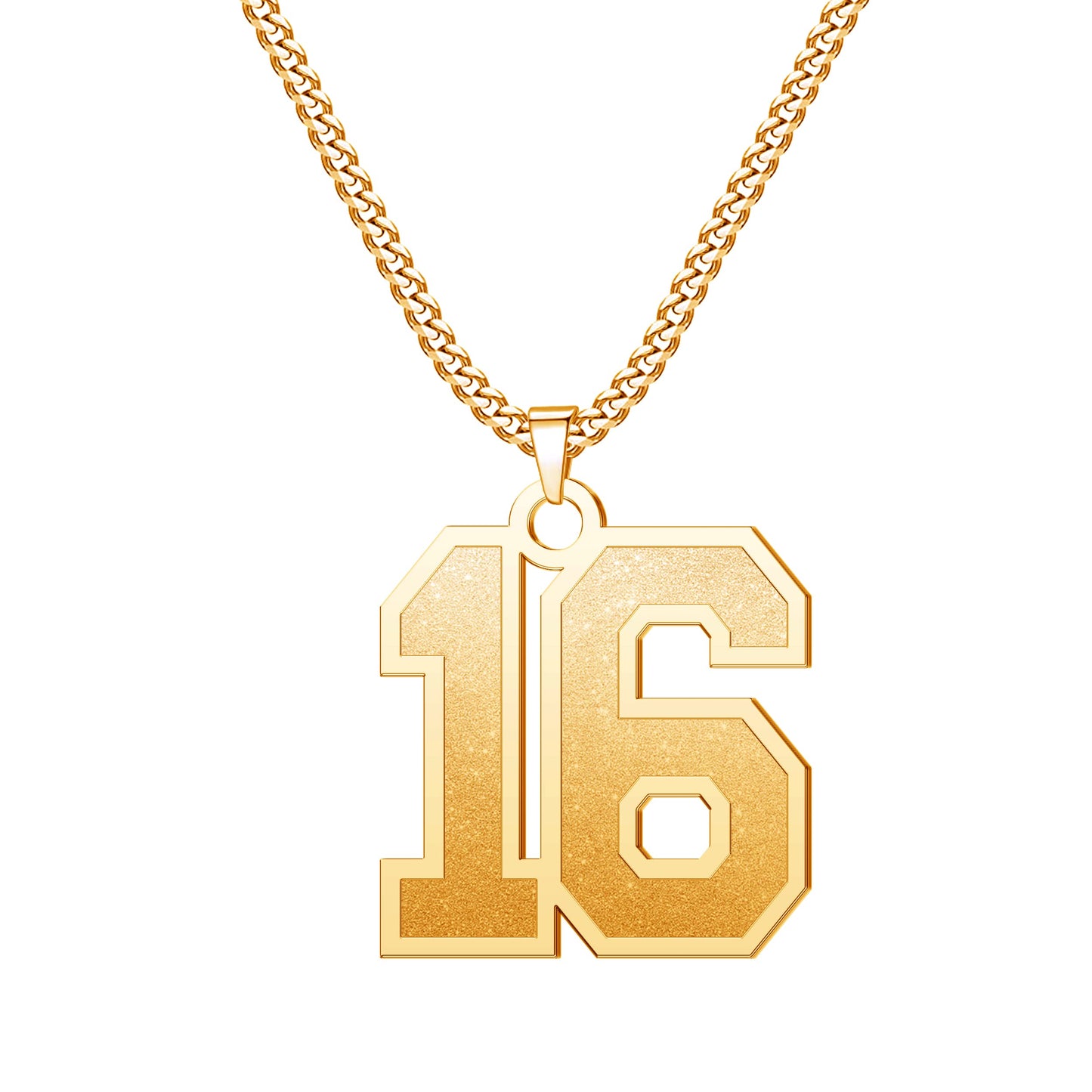JSJOY Number Necklaces for Athletes 00-99 Jersey Number Chain Personalized Custom with Name Sports Soccer Football Basketball Baseball for Men Girls