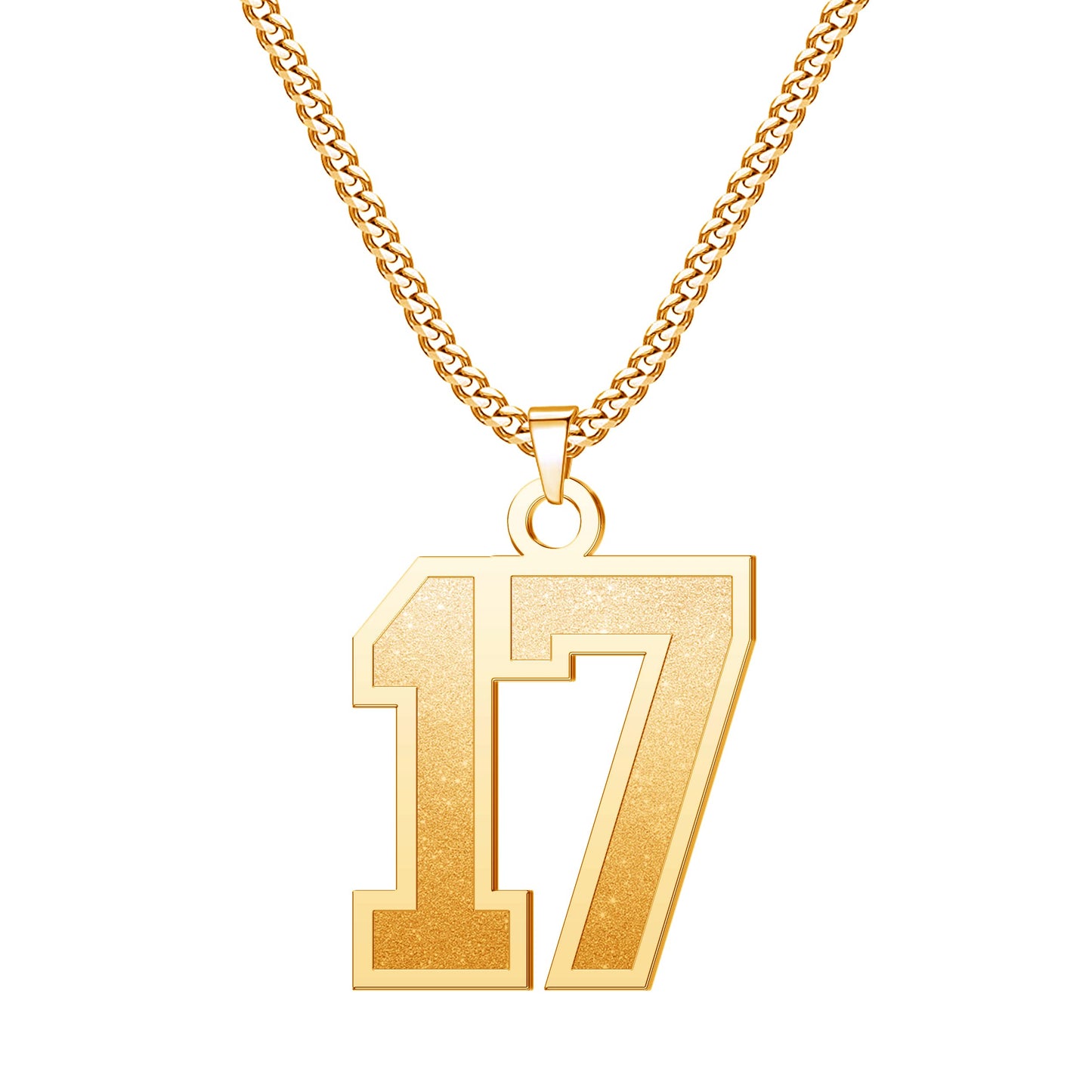 JSJOY Number Necklaces for Athletes 00-99 Jersey Number Chain Personalized Custom with Name Sports Soccer Football Basketball Baseball for Men Girls