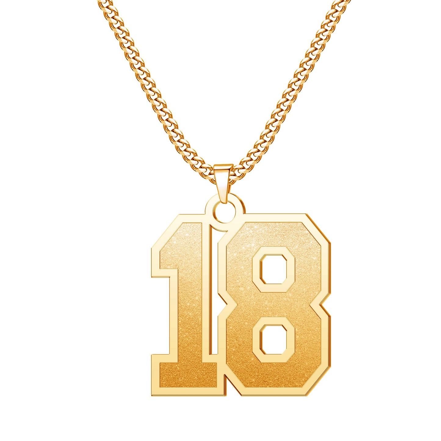 JSJOY Number Necklaces for Athletes 00-99 Jersey Number Chain Personalized Custom with Name Sports Soccer Football Basketball Baseball for Men Girls