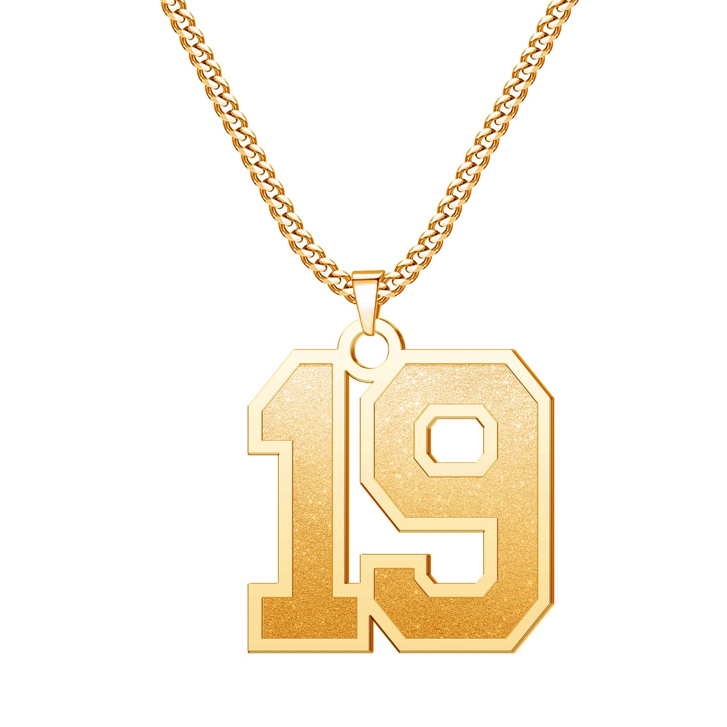 JSJOY Number Necklaces for Athletes 00-99 Jersey Number Chain Personalized Custom with Name Sports Soccer Football Basketball Baseball for Men Girls
