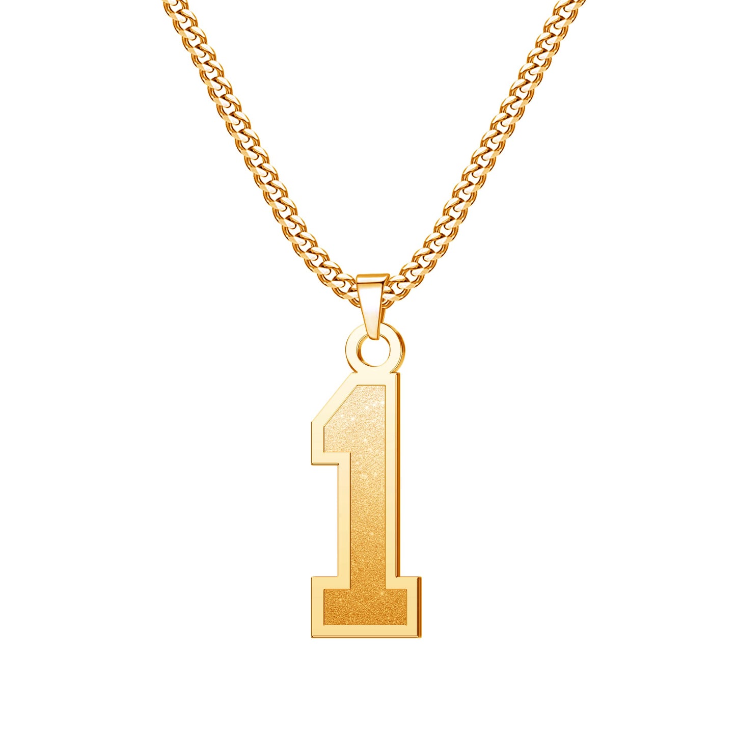 JSJOY Number Necklaces for Athletes 00-99 Jersey Number Chain Personalized Custom with Name Sports Soccer Football Basketball Baseball for Men Girls