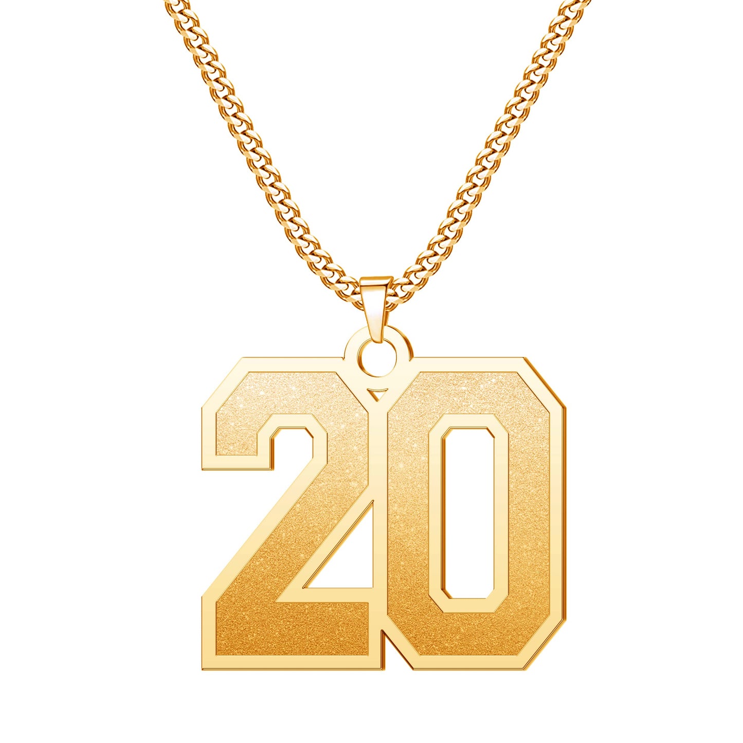 JSJOY Number Necklaces for Athletes 00-99 Jersey Number Chain Personalized Custom with Name Sports Soccer Football Basketball Baseball for Men Girls