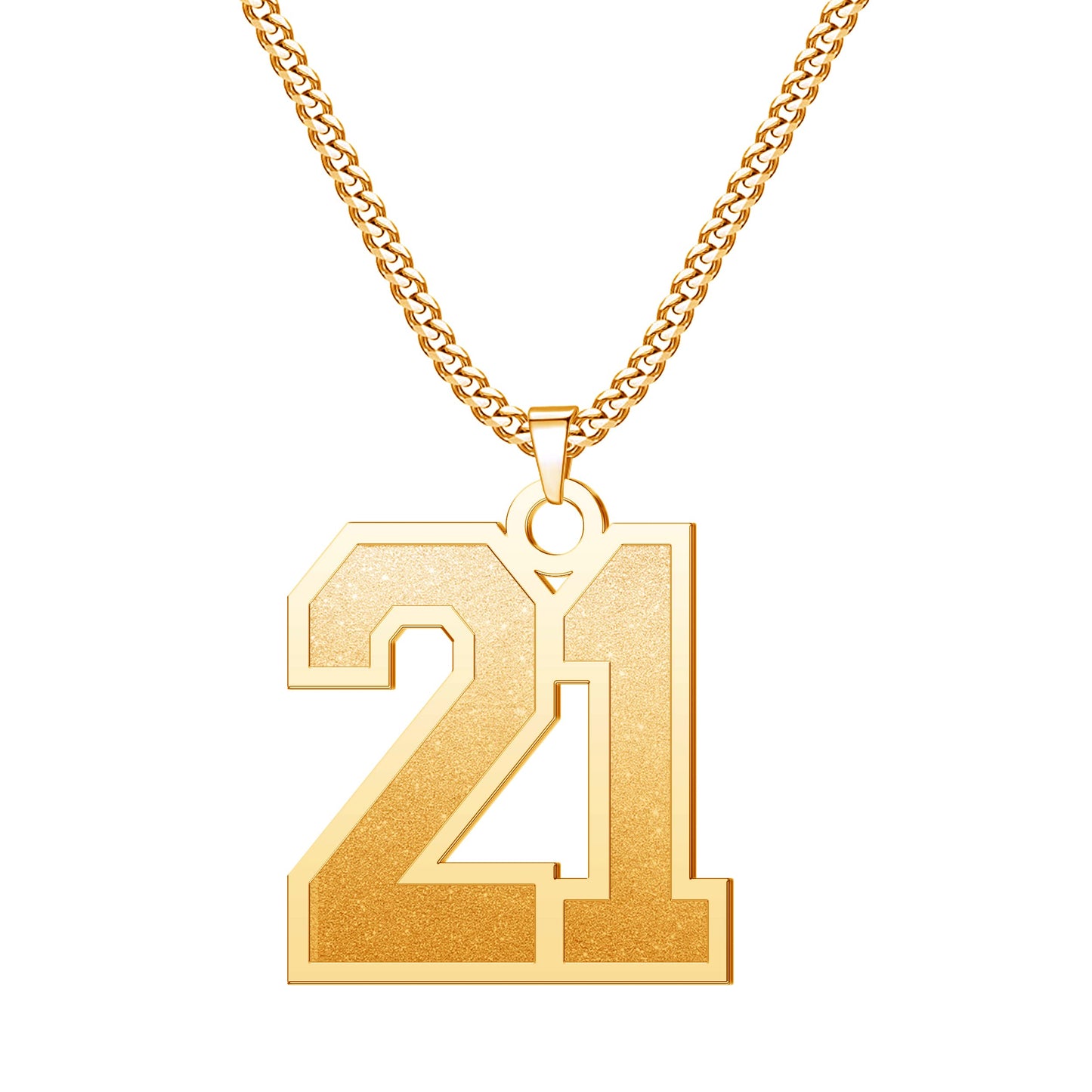 JSJOY Number Necklaces for Athletes 00-99 Jersey Number Chain Personalized Custom with Name Sports Soccer Football Basketball Baseball for Men Girls