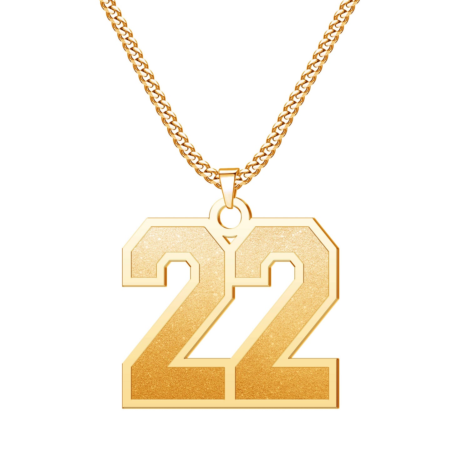 JSJOY Number Necklaces for Athletes 00-99 Jersey Number Chain Personalized Custom with Name Sports Soccer Football Basketball Baseball for Men Girls