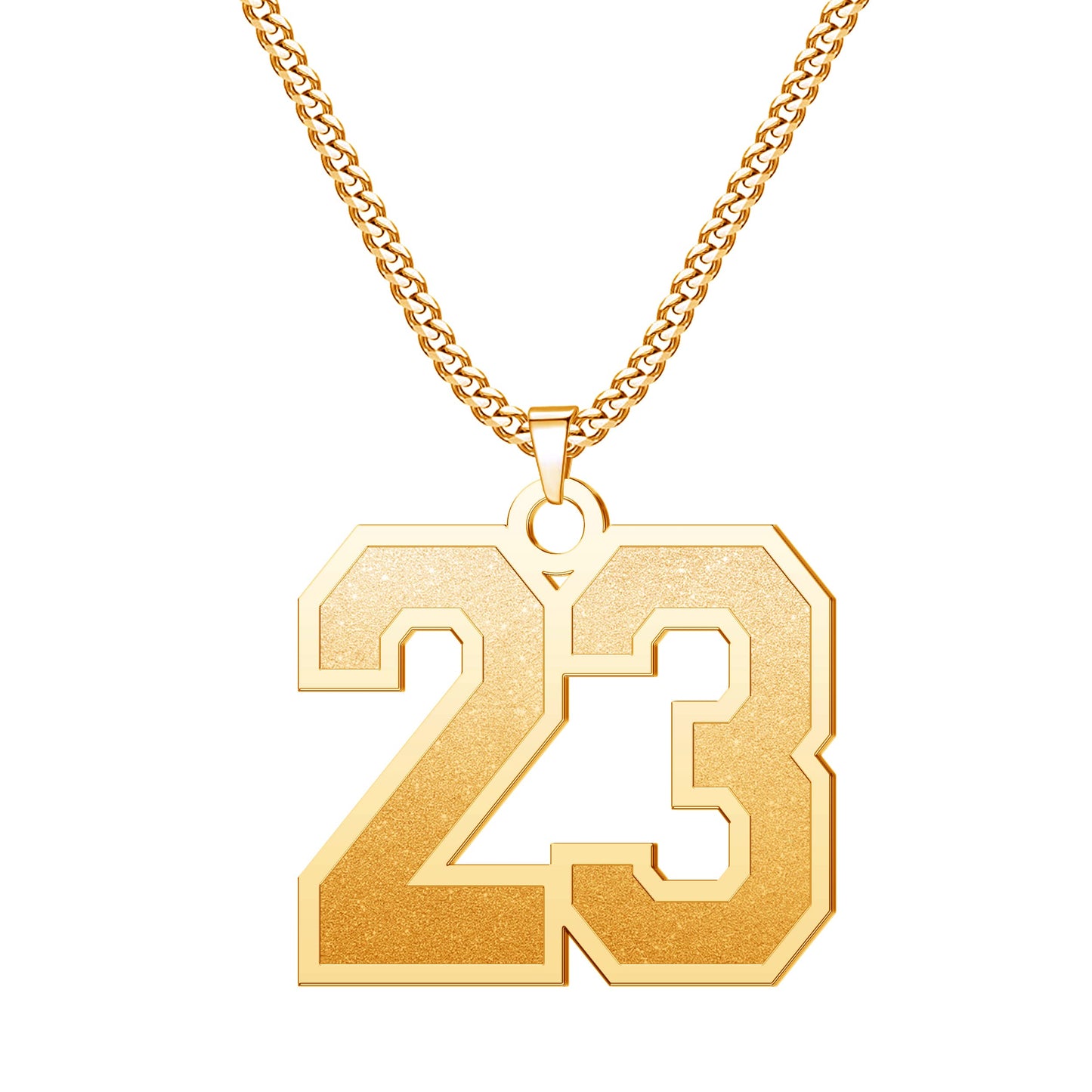 JSJOY Number Necklaces for Athletes 00-99 Jersey Number Chain Personalized Custom with Name Sports Soccer Football Basketball Baseball for Men Girls