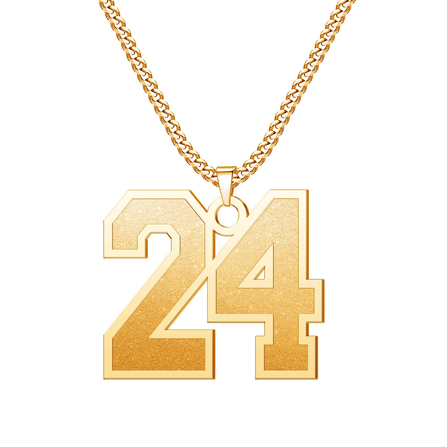 JSJOY Number Necklaces for Athletes 00-99 Jersey Number Chain Personalized Custom with Name Sports Soccer Football Basketball Baseball for Men Girls