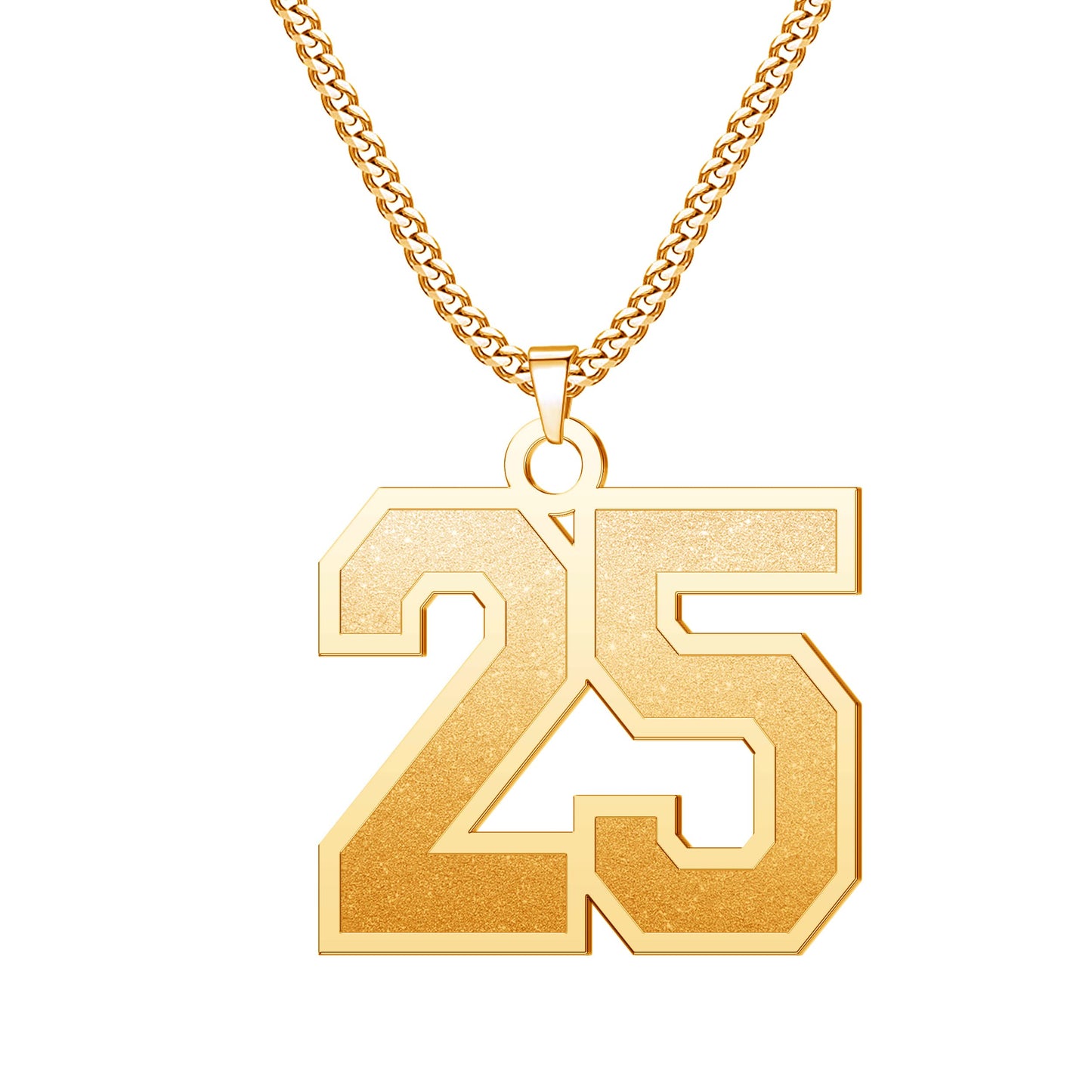 JSJOY Number Necklaces for Athletes 00-99 Jersey Number Chain Personalized Custom with Name Sports Soccer Football Basketball Baseball for Men Girls
