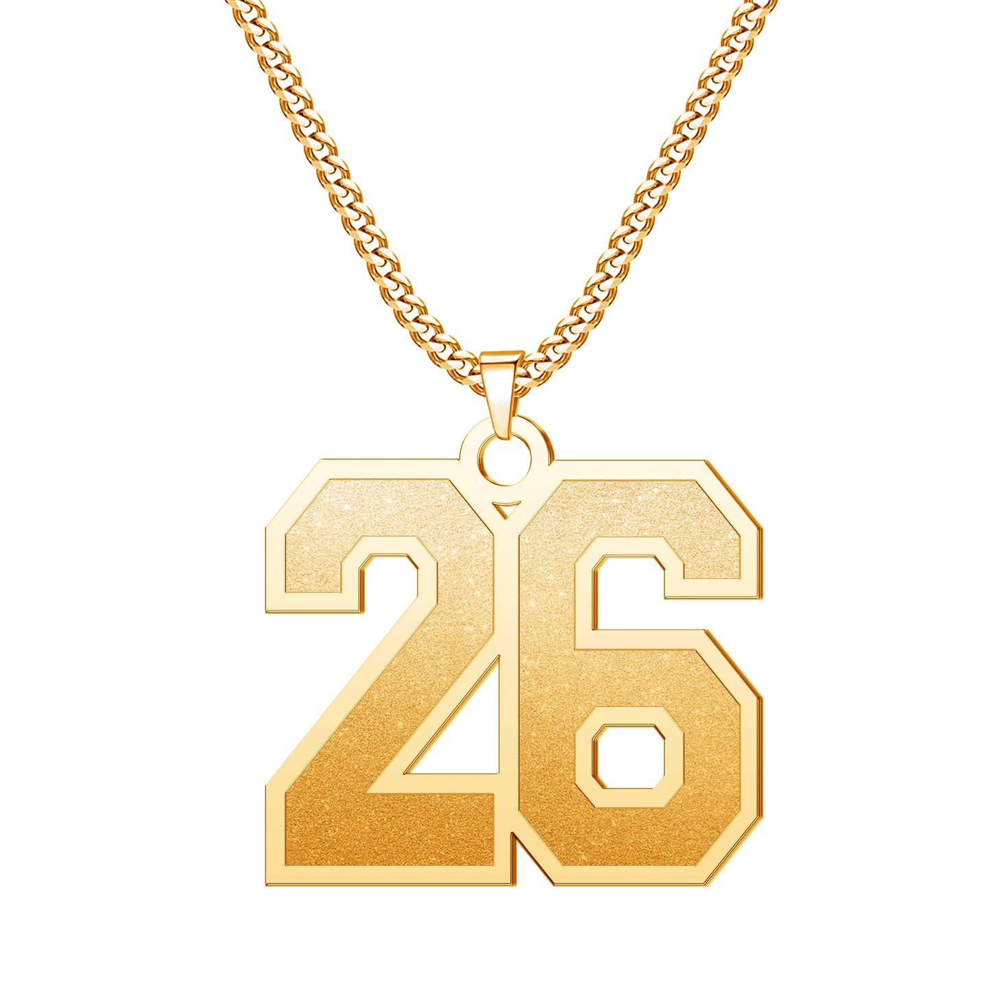 JSJOY Number Necklaces for Athletes 00-99 Jersey Number Chain Personalized Custom with Name Sports Soccer Football Basketball Baseball for Men Girls