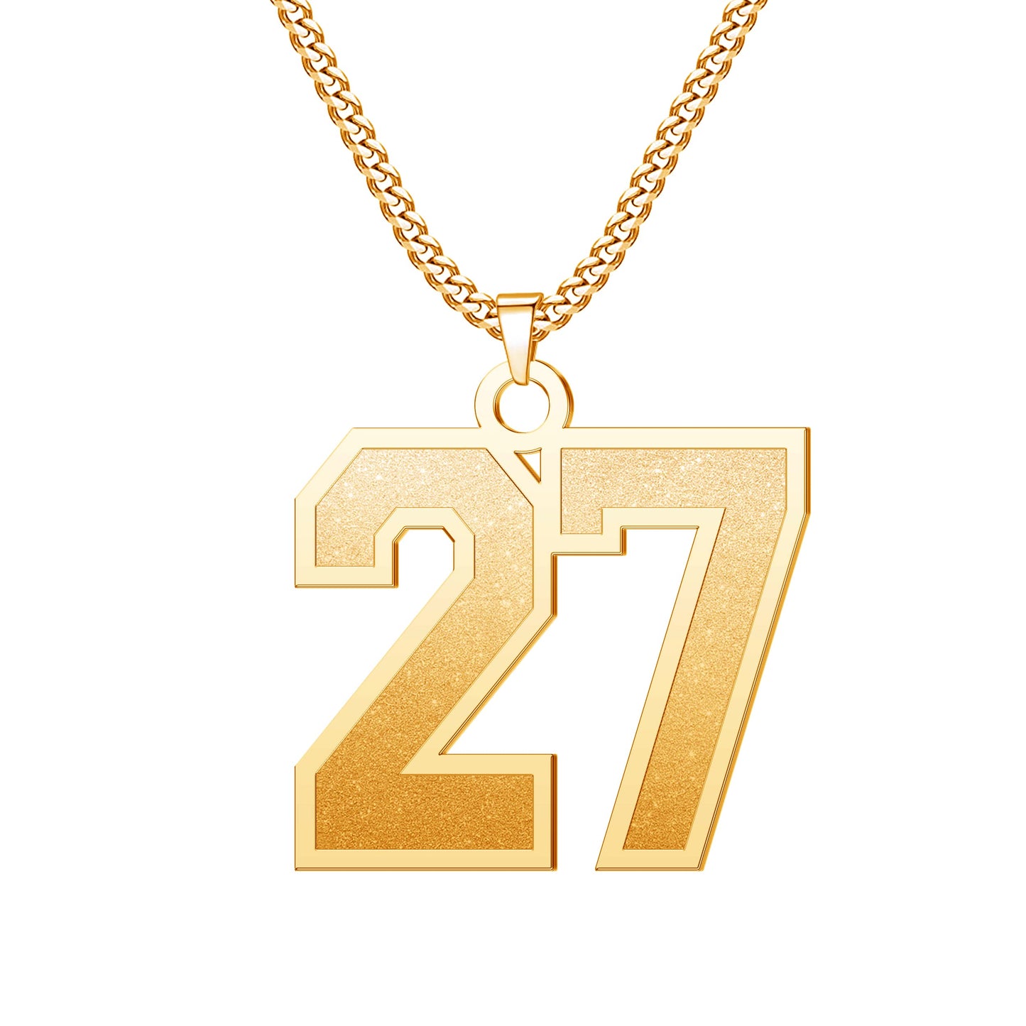 JSJOY Number Necklaces for Athletes 00-99 Jersey Number Chain Personalized Custom with Name Sports Soccer Football Basketball Baseball for Men Girls