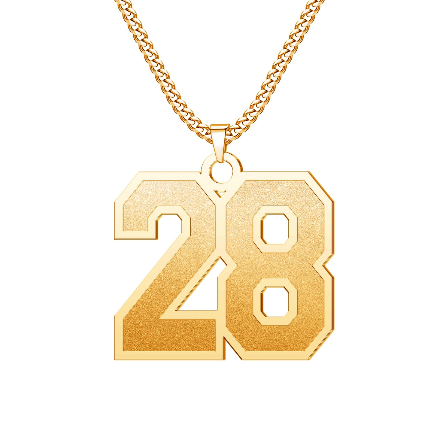 JSJOY Number Necklaces for Athletes 00-99 Jersey Number Chain Personalized Custom with Name Sports Soccer Football Basketball Baseball for Men Girls