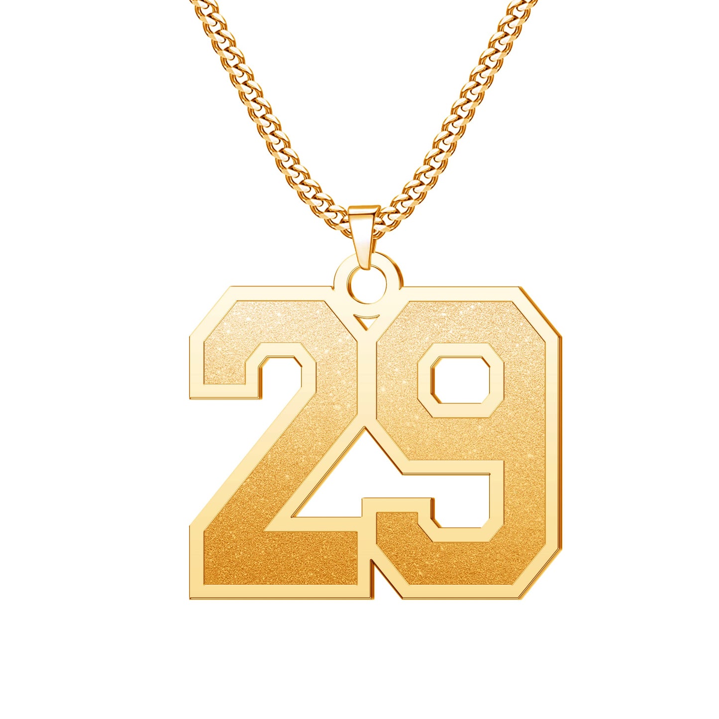 JSJOY Number Necklaces for Athletes 00-99 Jersey Number Chain Personalized Custom with Name Sports Soccer Football Basketball Baseball for Men Girls