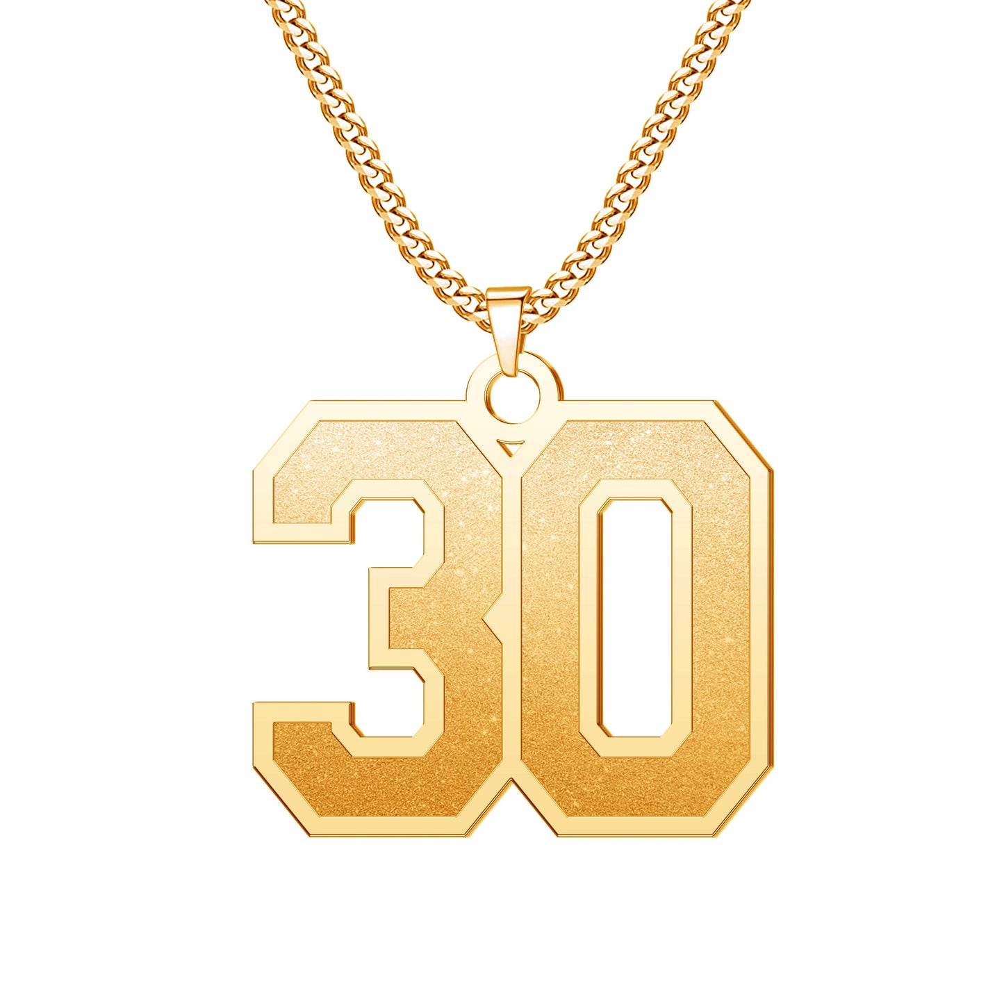 JSJOY Number Necklaces for Athletes 00-99 Jersey Number Chain Personalized Custom with Name Sports Soccer Football Basketball Baseball for Men Girls