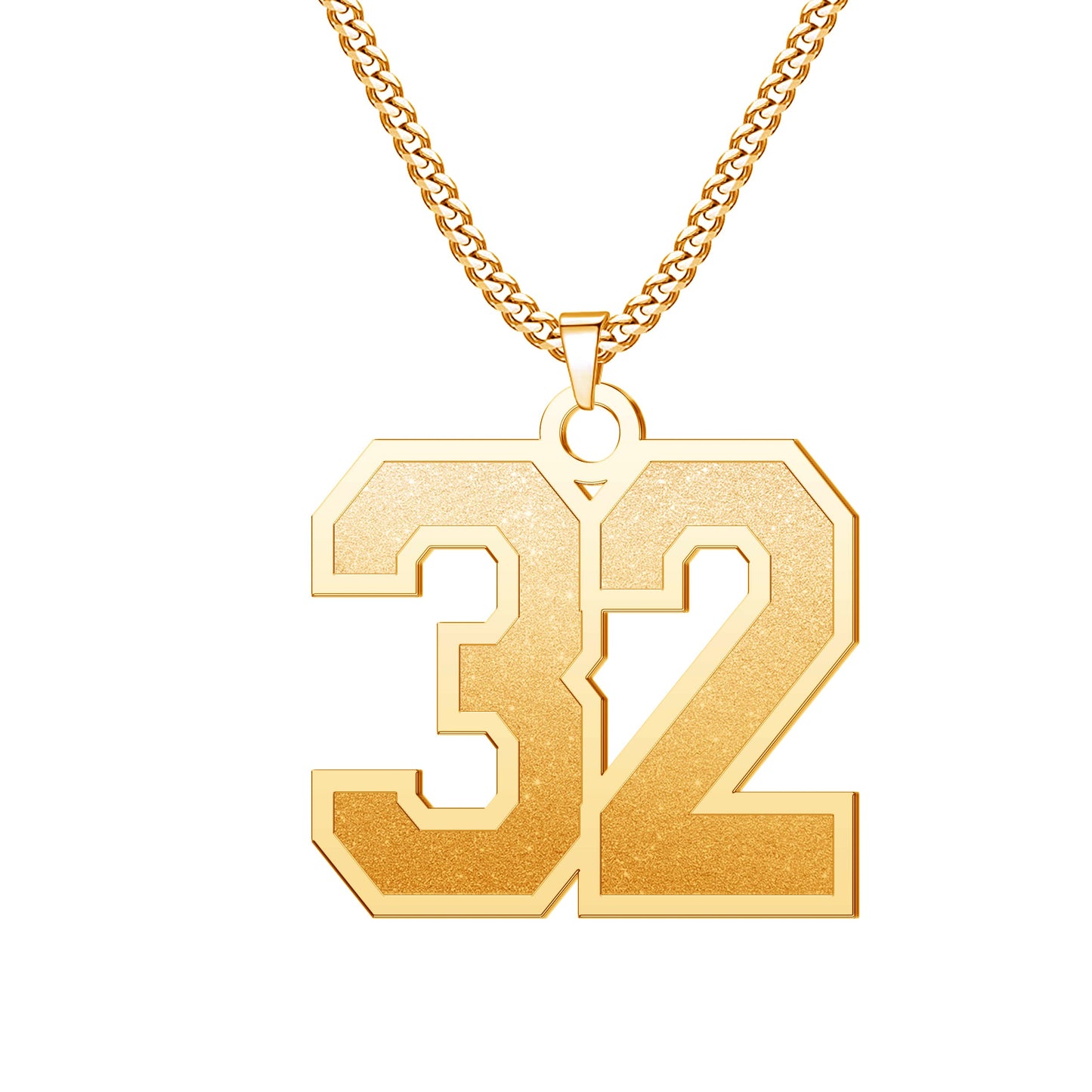 JSJOY Number Necklaces for Athletes 00-99 Jersey Number Chain Personalized Custom with Name Sports Soccer Football Basketball Baseball for Men Girls