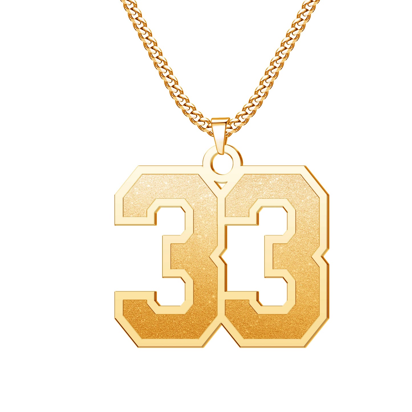 JSJOY Number Necklaces for Athletes 00-99 Jersey Number Chain Personalized Custom with Name Sports Soccer Football Basketball Baseball for Men Girls