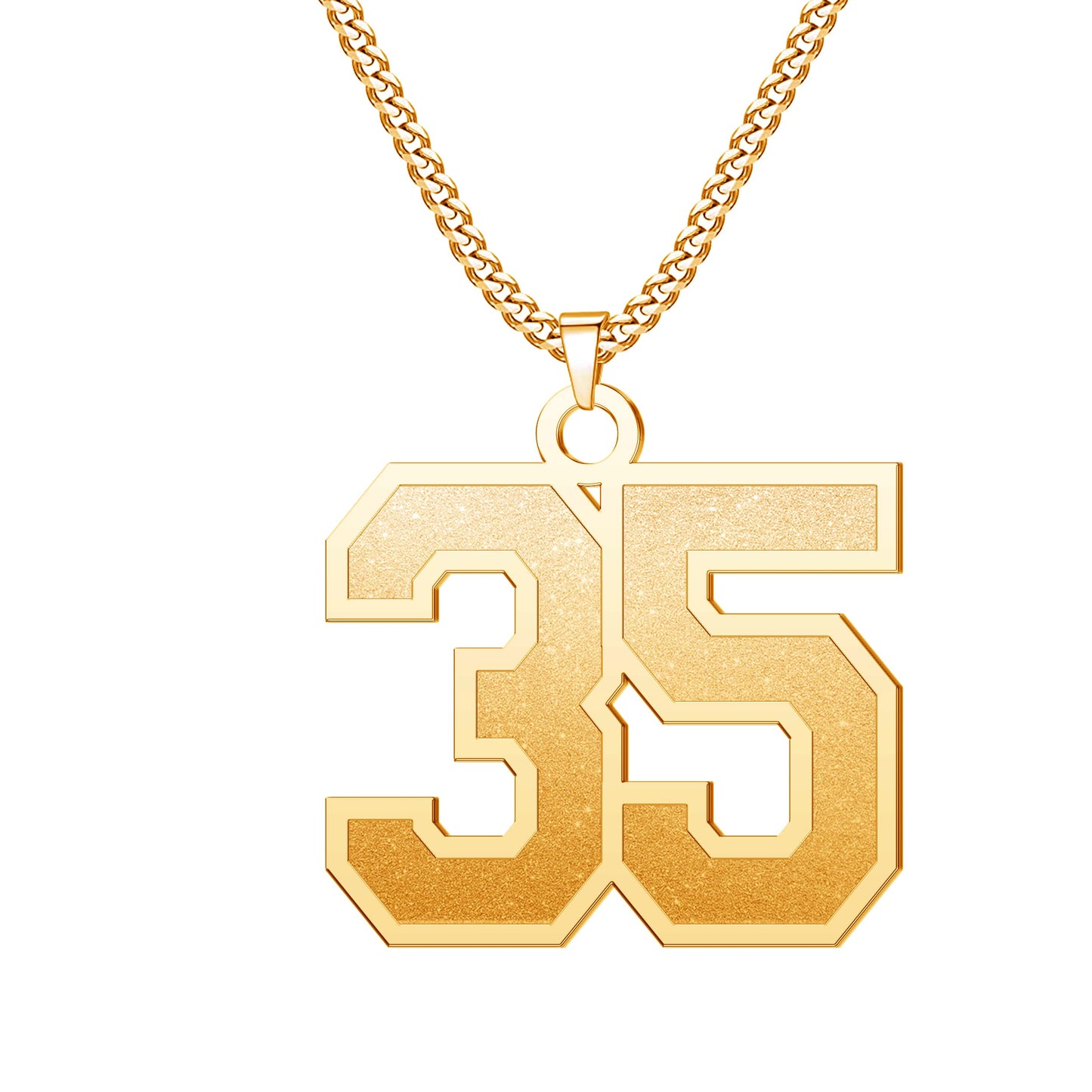 JSJOY Number Necklaces for Athletes 00-99 Jersey Number Chain Personalized Custom with Name Sports Soccer Football Basketball Baseball for Men Girls