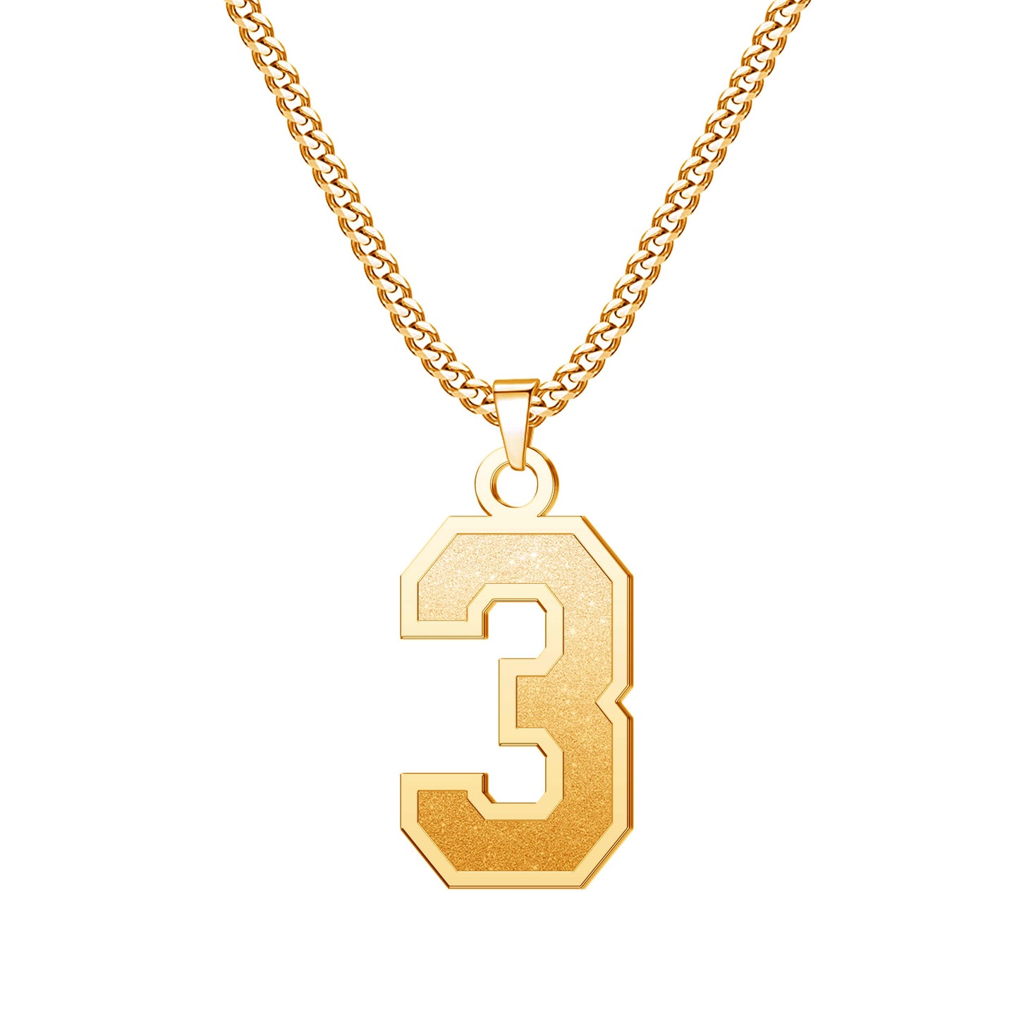 JSJOY Number Necklaces for Athletes 00-99 Jersey Number Chain Personalized Custom with Name Sports Soccer Football Basketball Baseball for Men Girls