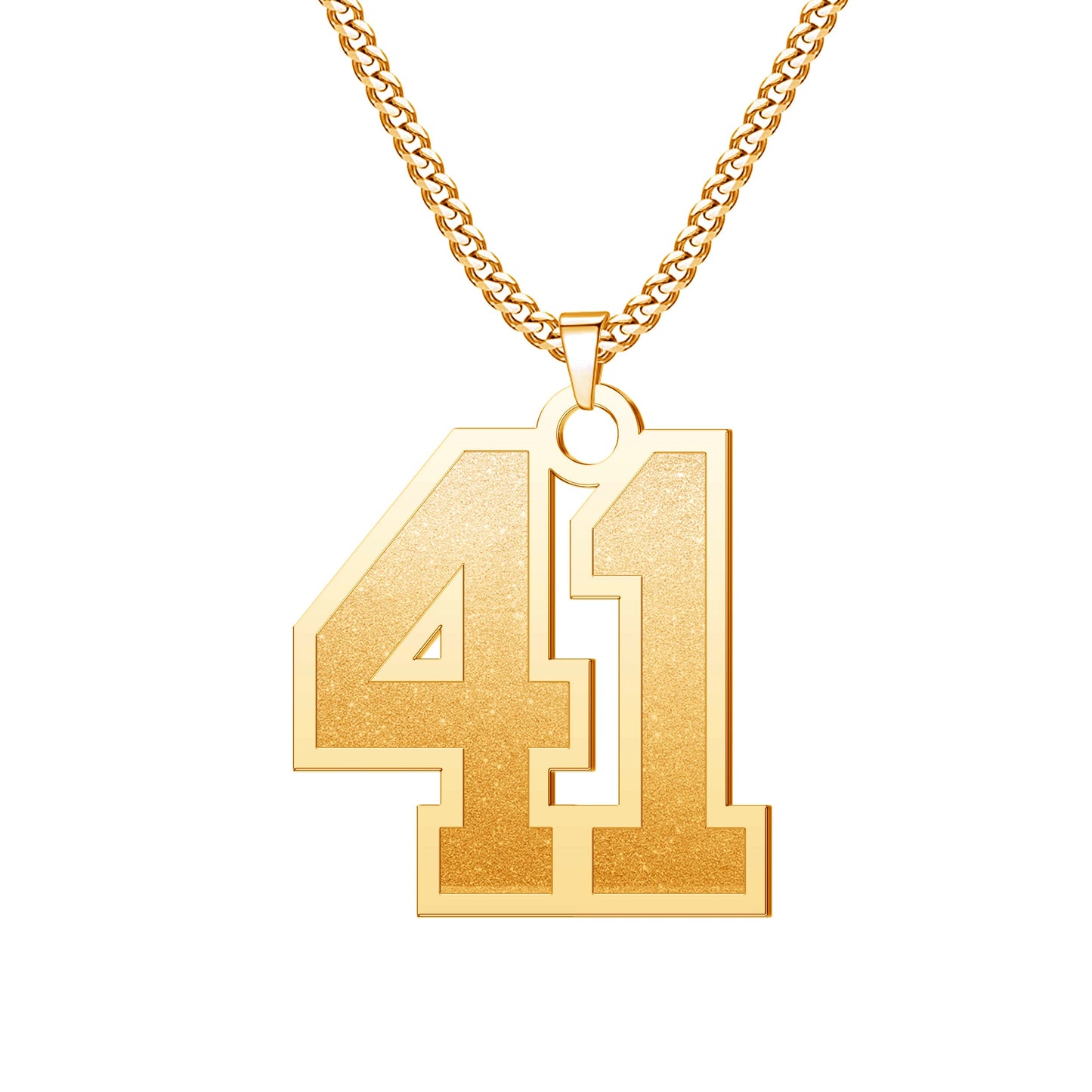 JSJOY Number Necklaces for Athletes 00-99 Jersey Number Chain Personalized Custom with Name Sports Soccer Football Basketball Baseball for Men Girls